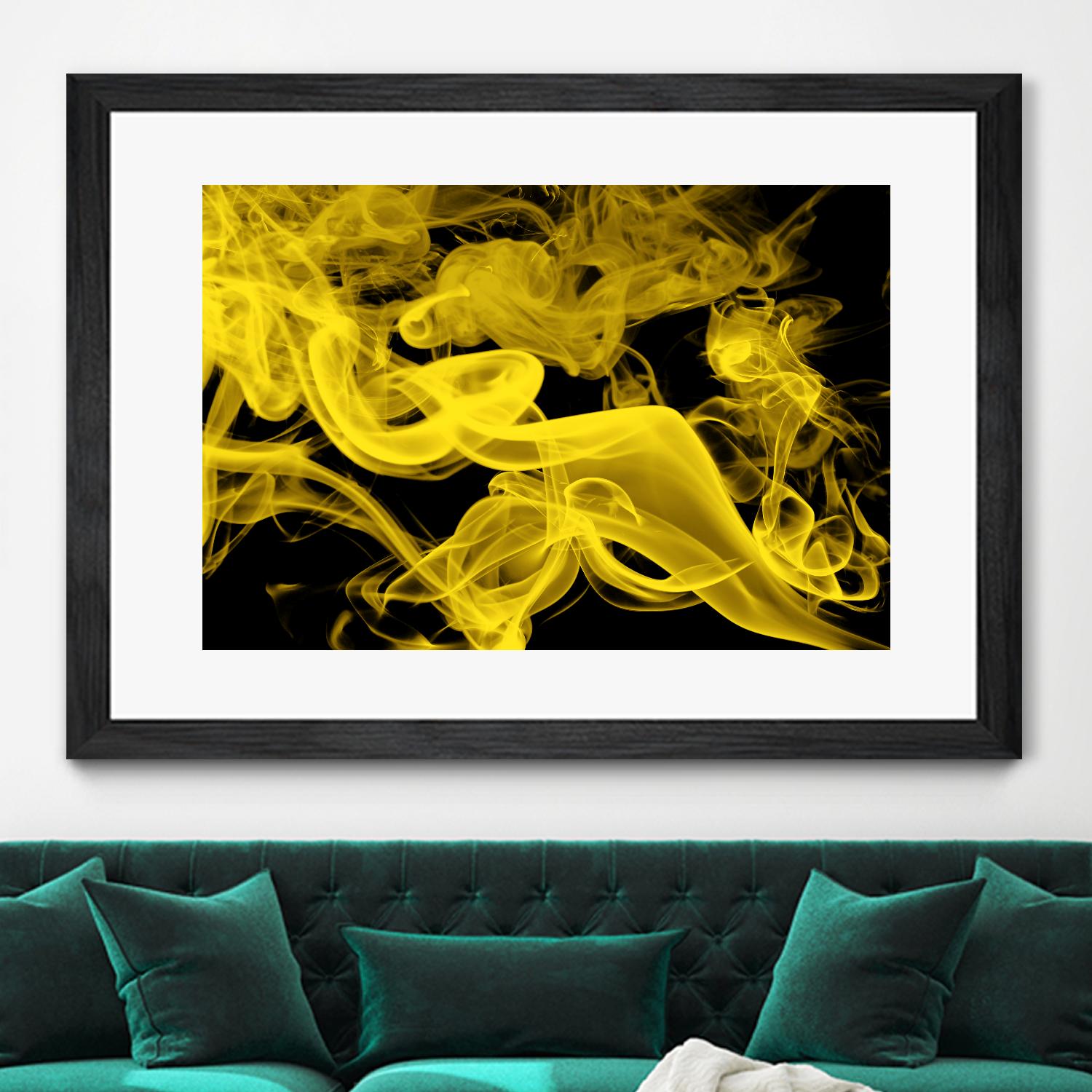 Yellow Smoke by GI ArtLab on GIANT ART - yellow abstract smoke