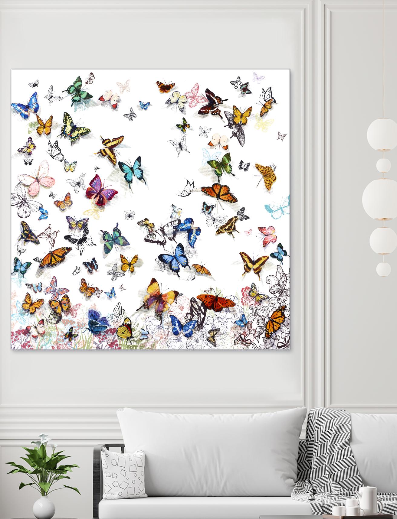Papillon by Allyson Fukushima on GIANT ART - pink animals papillon