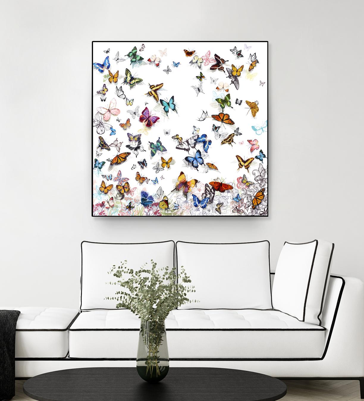 Papillon by Allyson Fukushima on GIANT ART - pink animals papillon