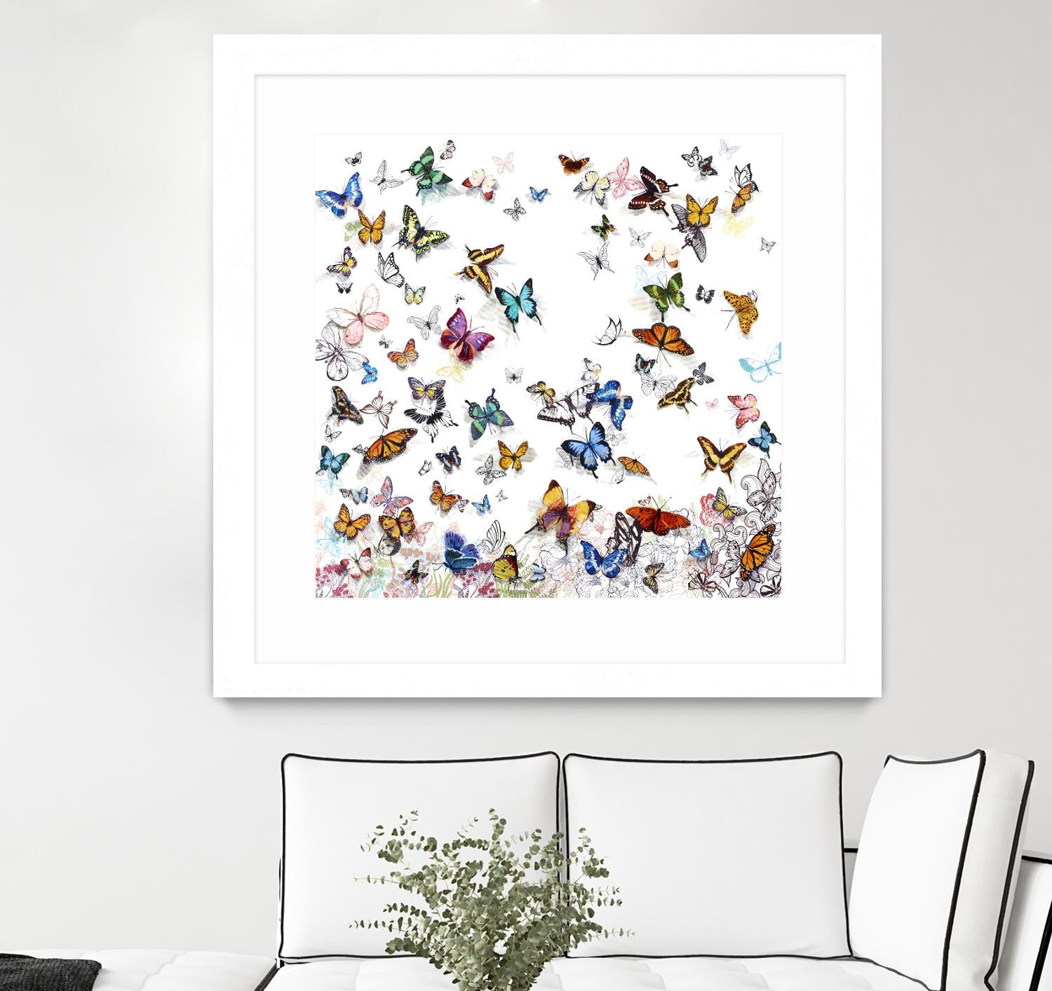 Papillon by Allyson Fukushima on GIANT ART - pink animals papillon