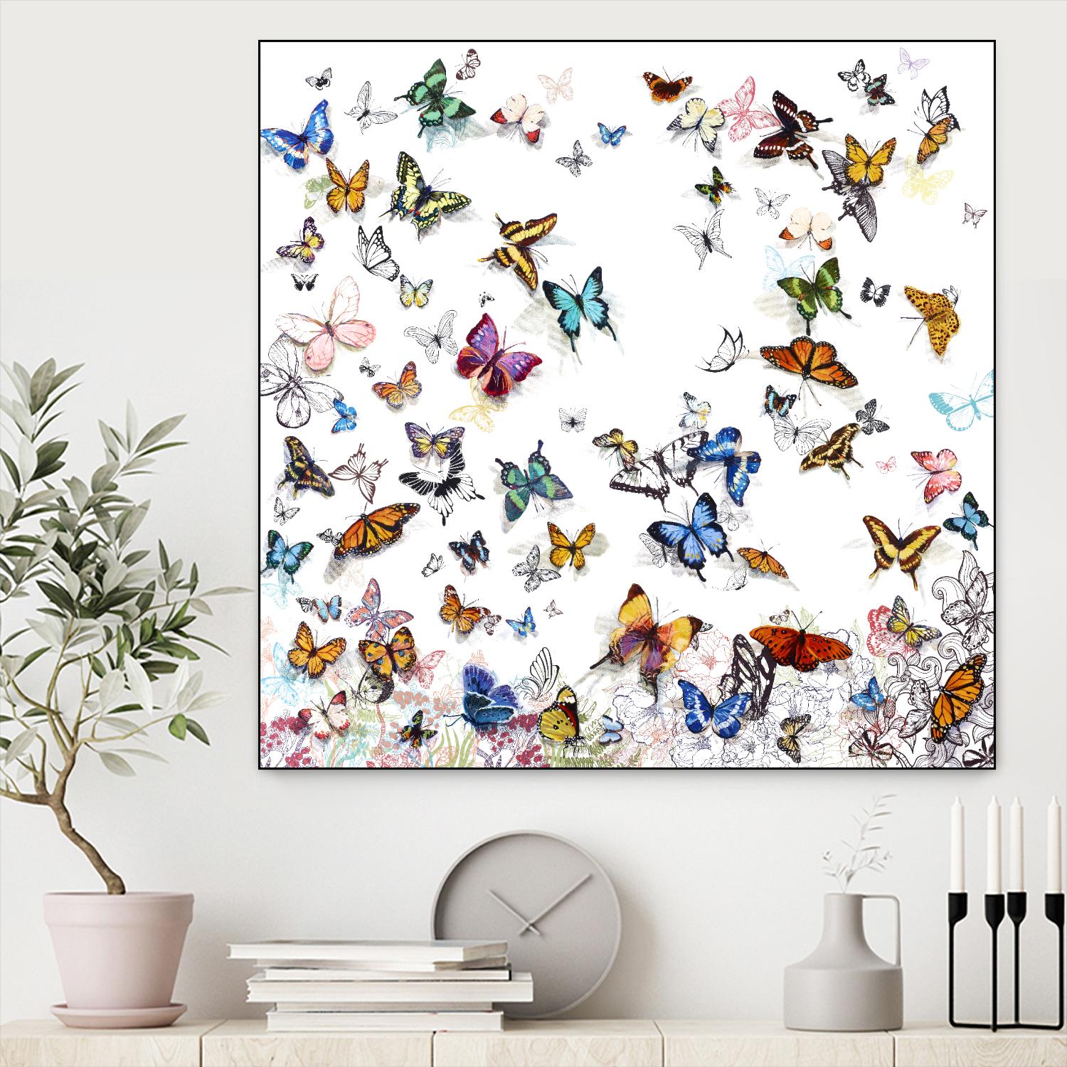 Papillon by Allyson Fukushima on GIANT ART - pink animals papillon