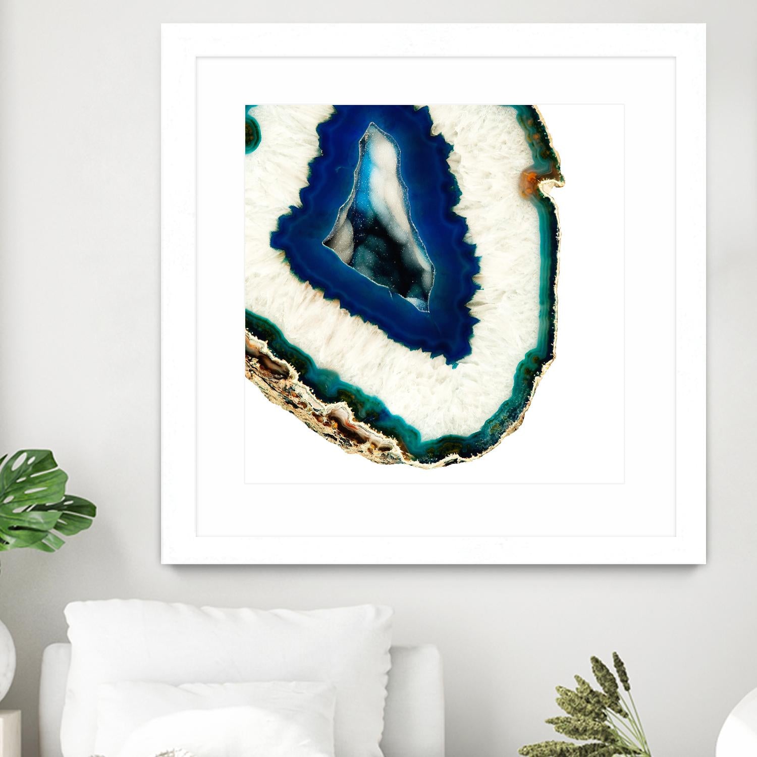 Mediterranean Agate A by GI ArtLab on GIANT ART - blue abstract agate