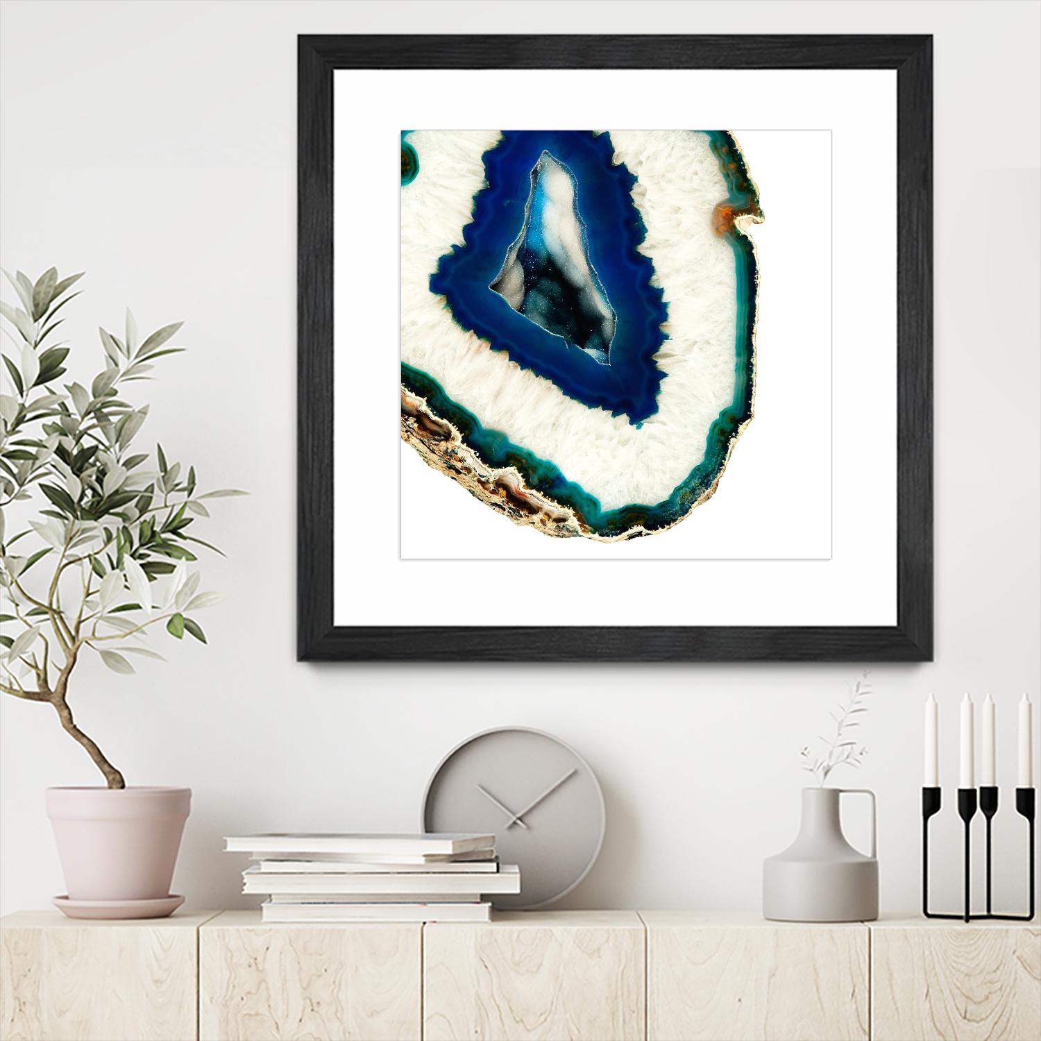 Mediterranean Agate A by GI ArtLab on GIANT ART - blue abstract agate