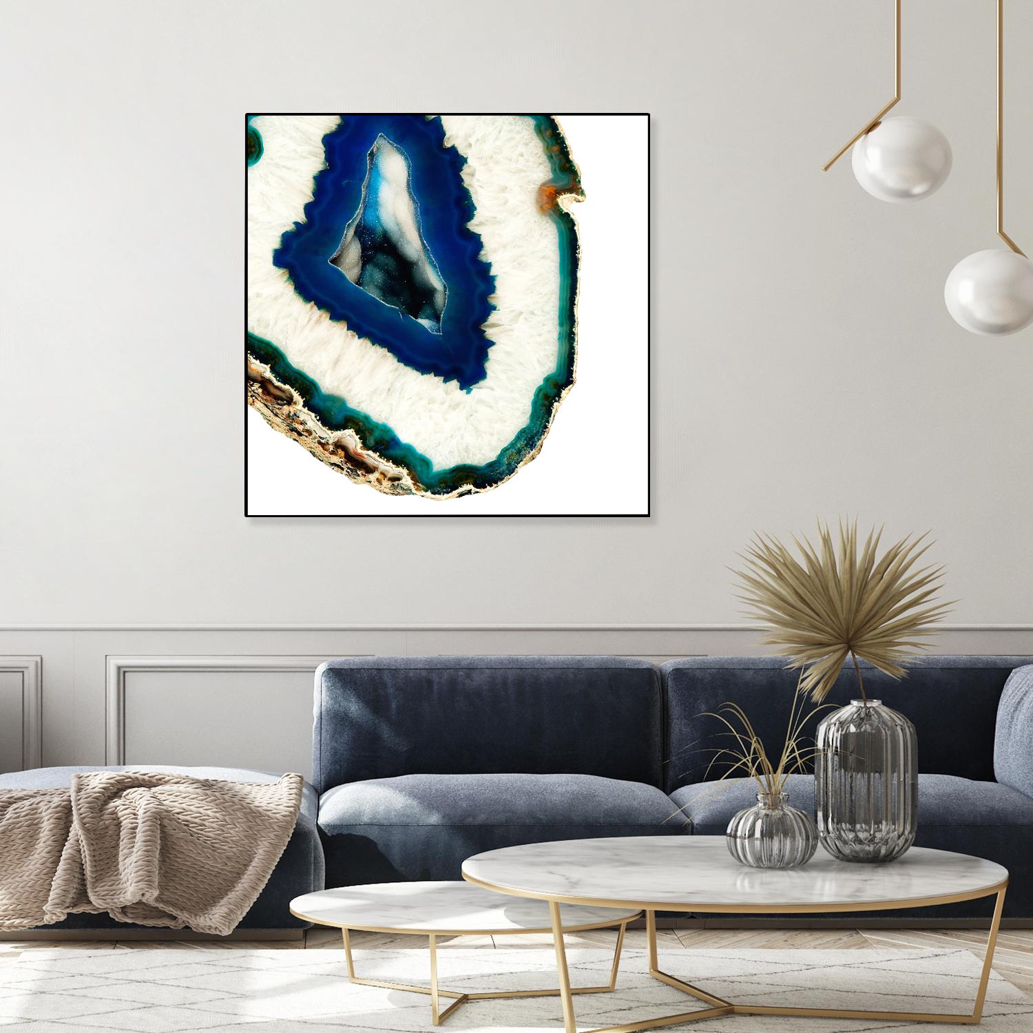 Mediterranean Agate A by GI ArtLab on GIANT ART - blue abstract agate