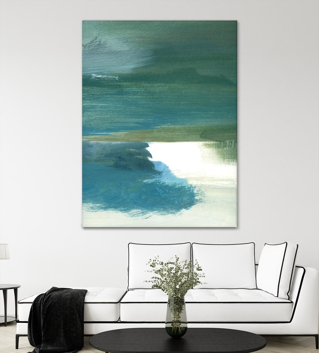 Coastal Seascapes C by THE Studio on GIANT ART - green abstract