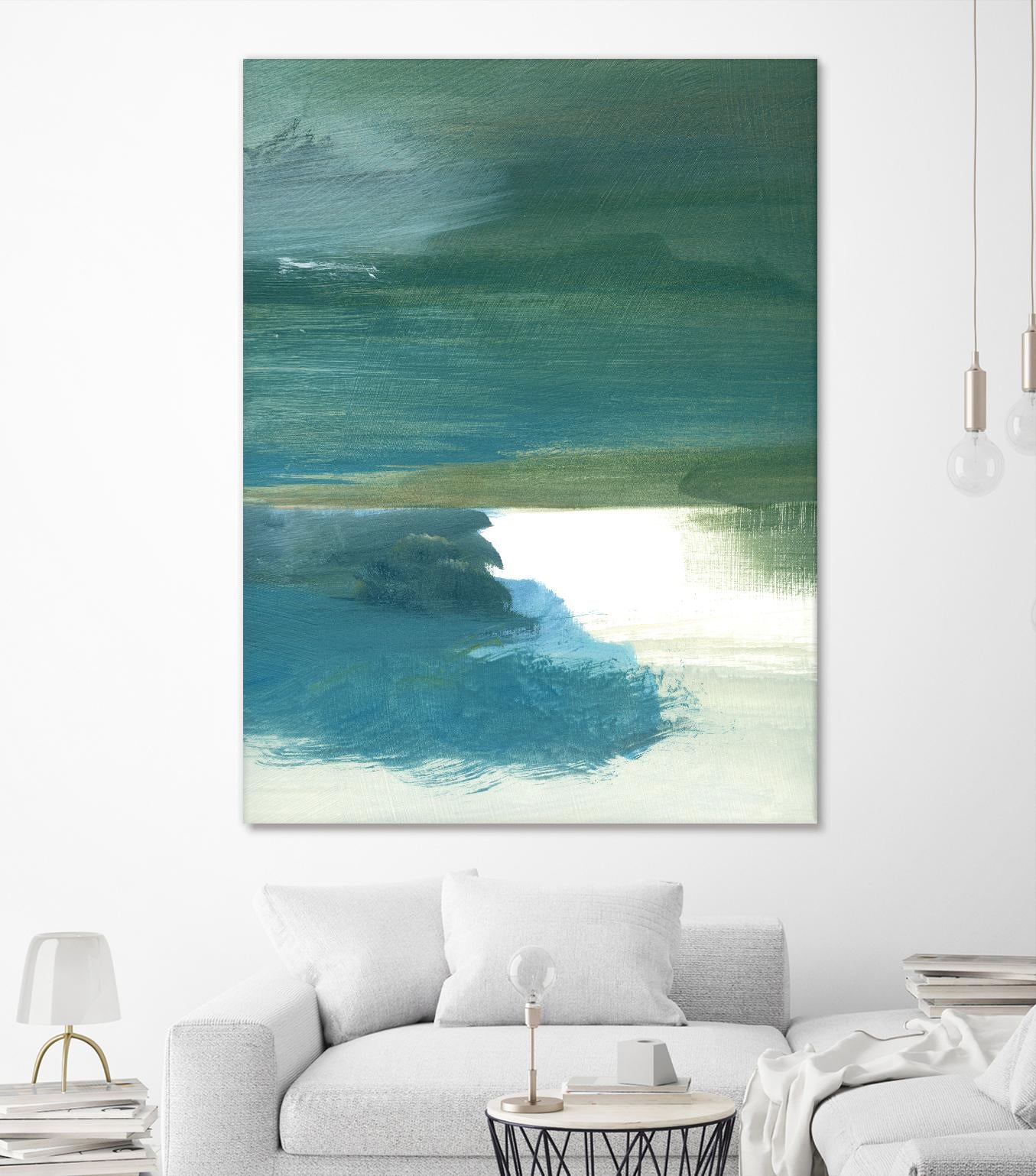 Coastal Seascapes C by THE Studio on GIANT ART - green abstract