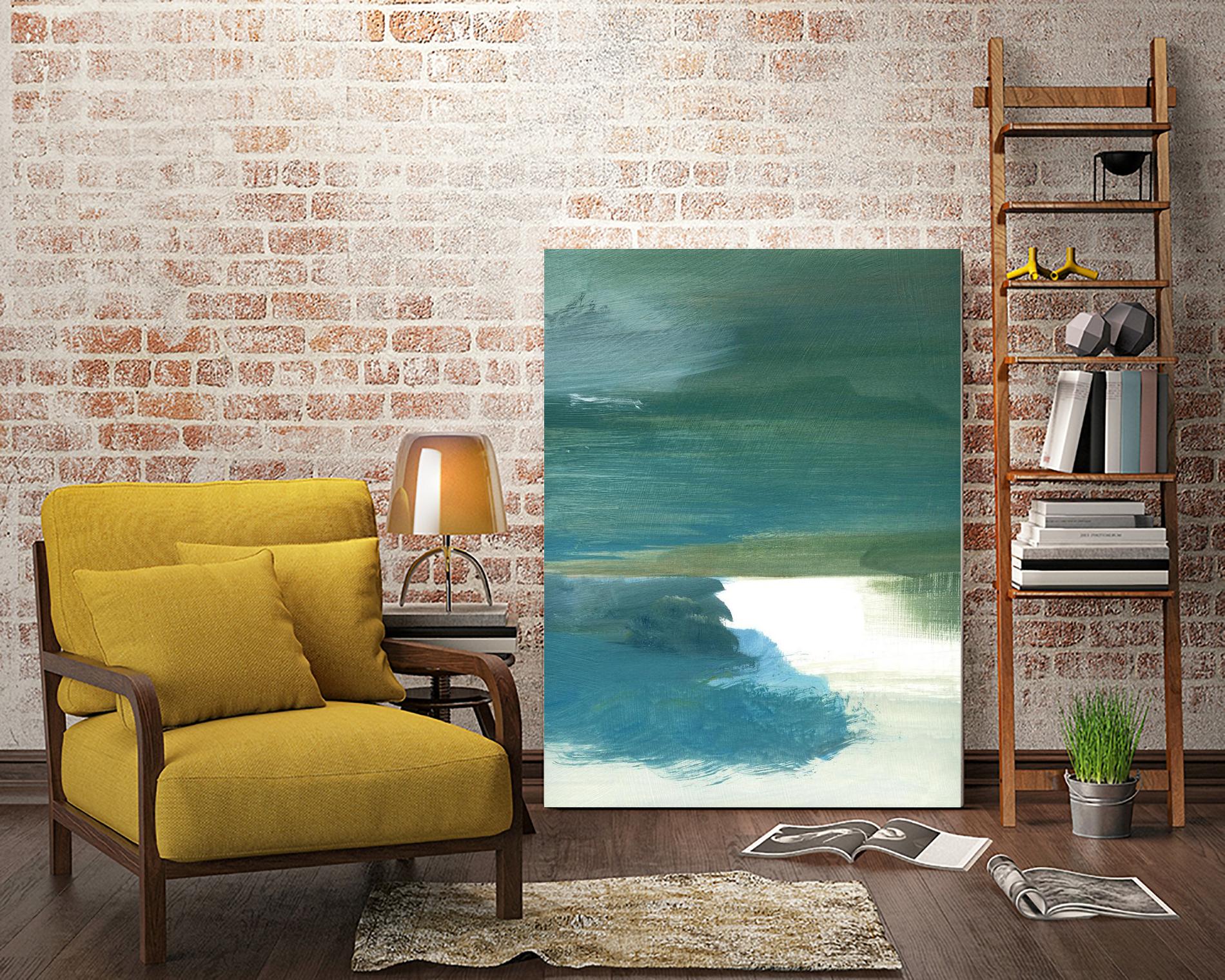 Coastal Seascapes C by THE Studio on GIANT ART - green abstract print beach house