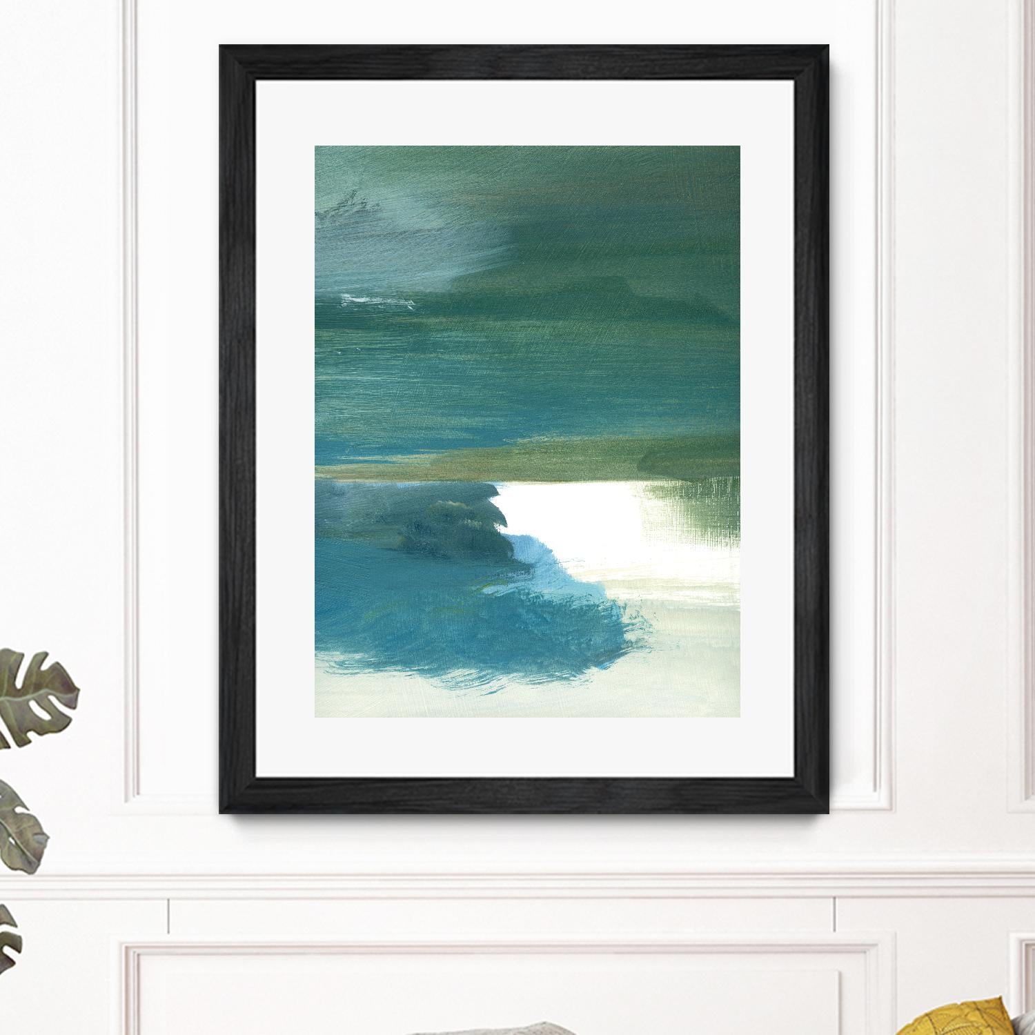 Coastal Seascapes C by THE Studio on GIANT ART - green abstract print beach house