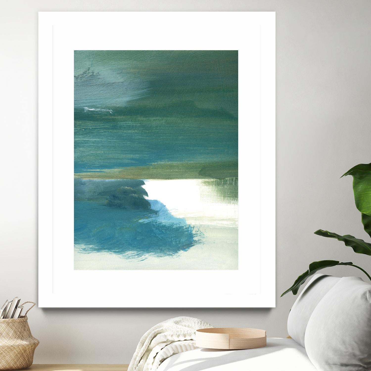 Coastal Seascapes C by THE Studio on GIANT ART - green abstract print beach house