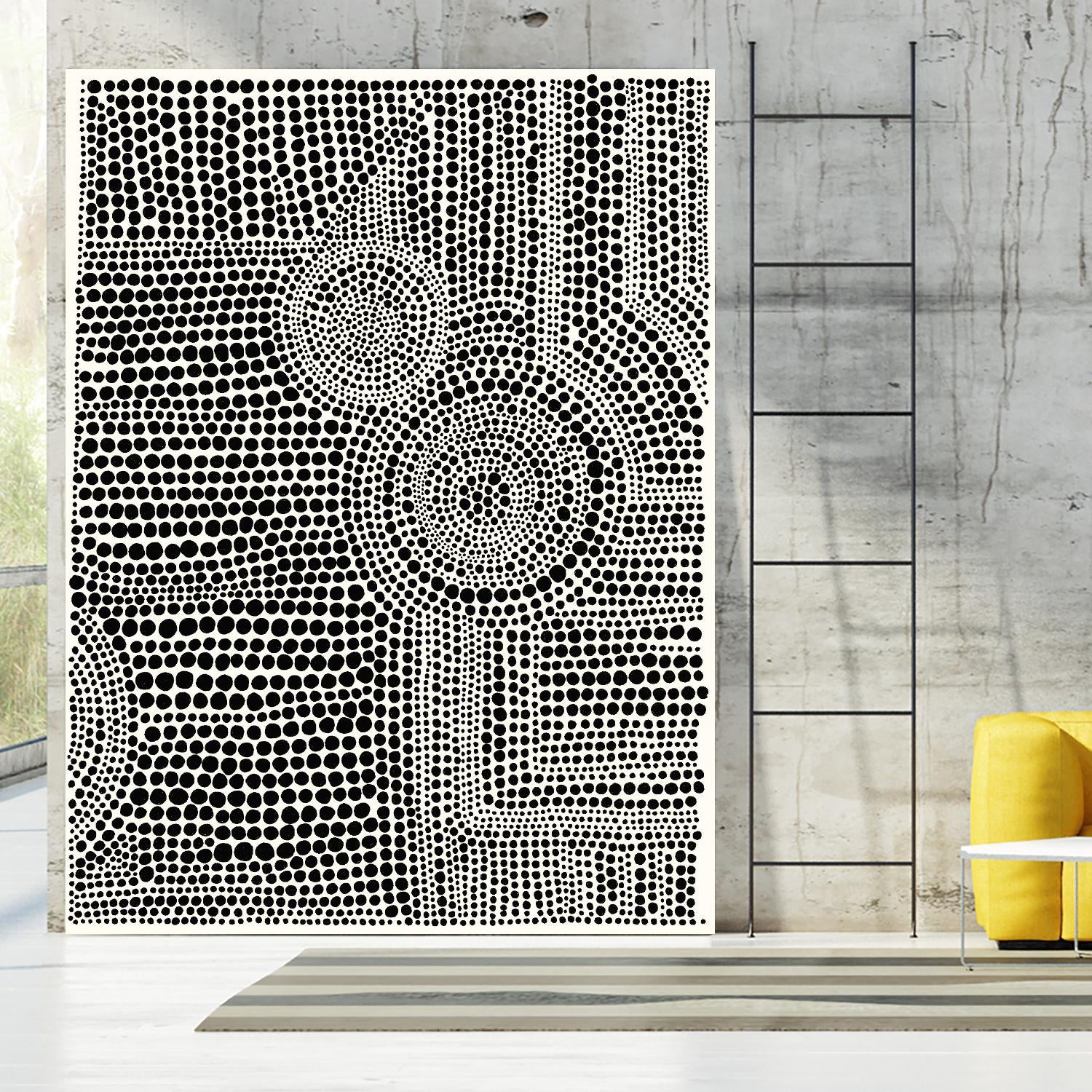 Clustered Dots A by Natasha Marie on GIANT ART - white black & white dots