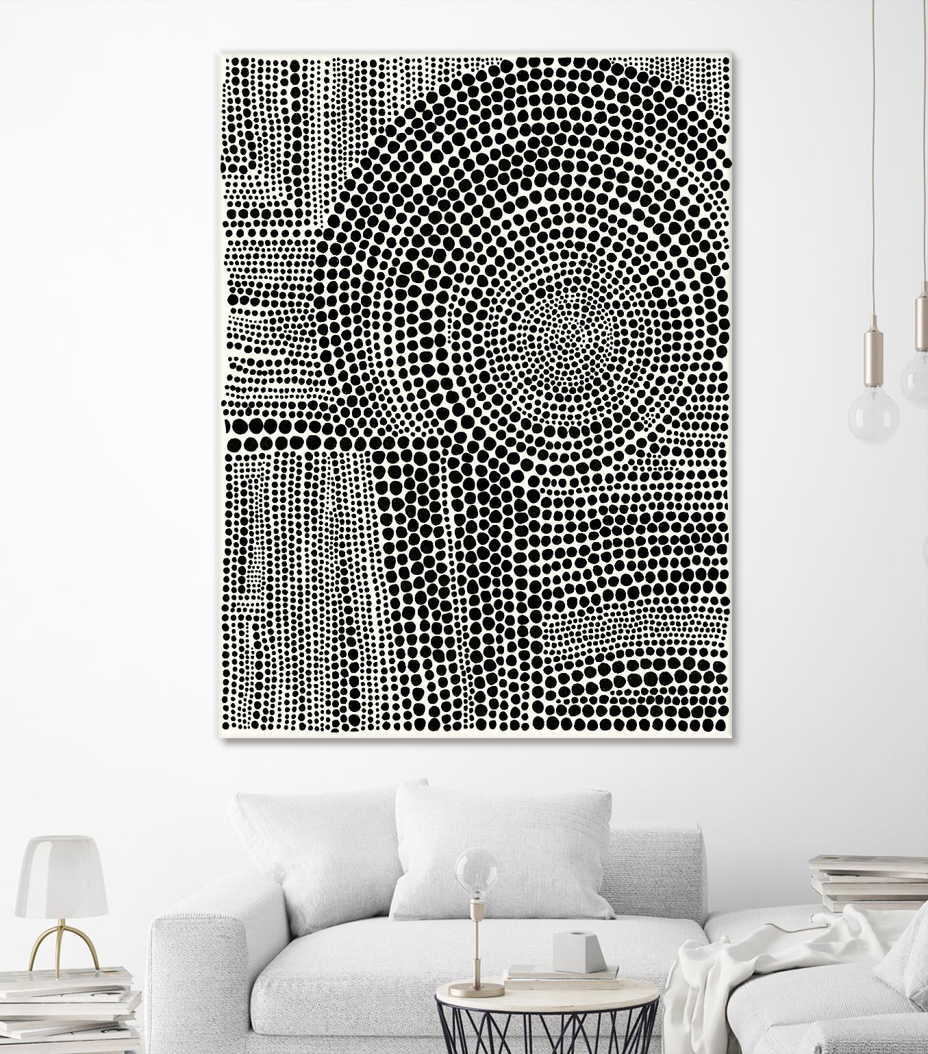Clustered Dots B by Natasha Marie on GIANT ART - black abstract