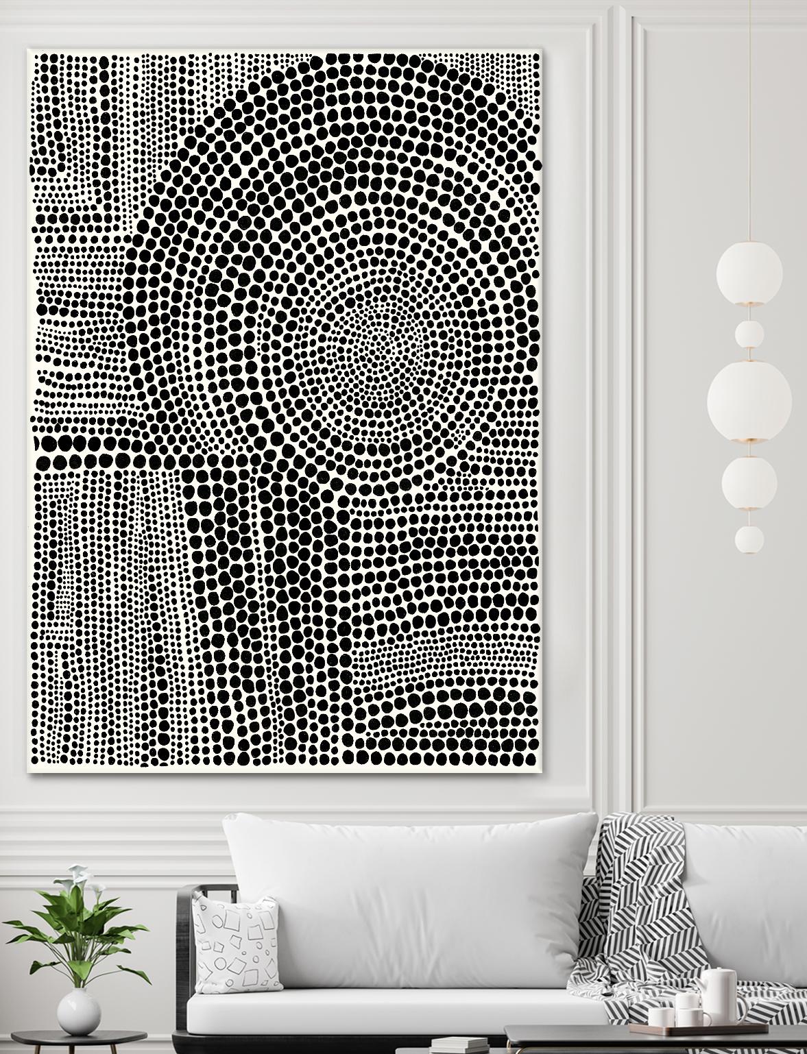 Clustered Dots B by Natasha Marie on GIANT ART - black abstract