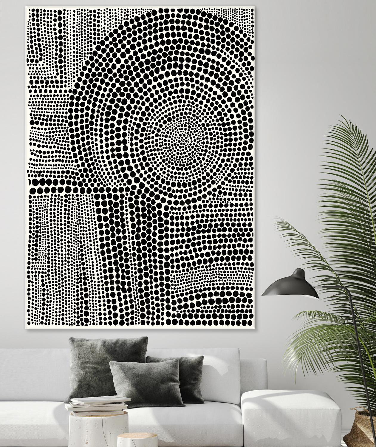 Clustered Dots B by Natasha Marie on GIANT ART - black abstract