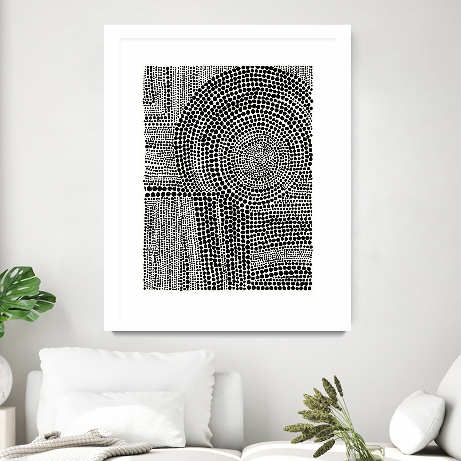 Clustered Dots B by Natasha Marie on GIANT ART - black abstract