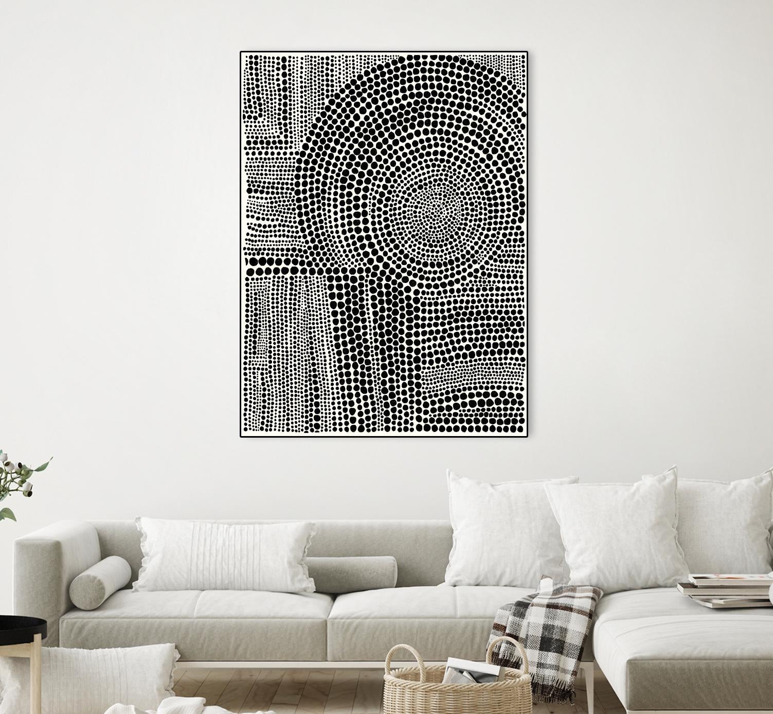 Clustered Dots B by Natasha Marie on GIANT ART - black abstract
