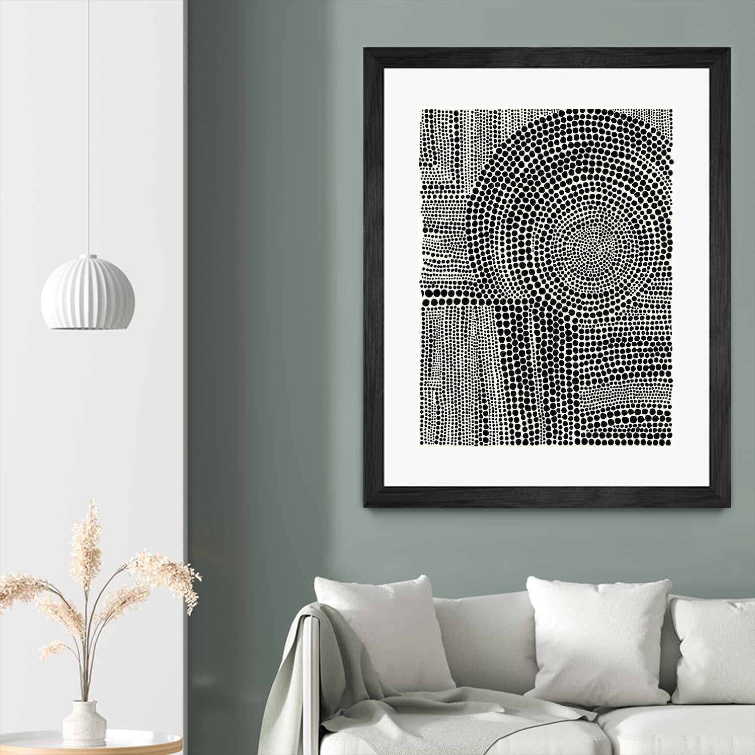 Clustered Dots B by Natasha Marie on GIANT ART - black abstract