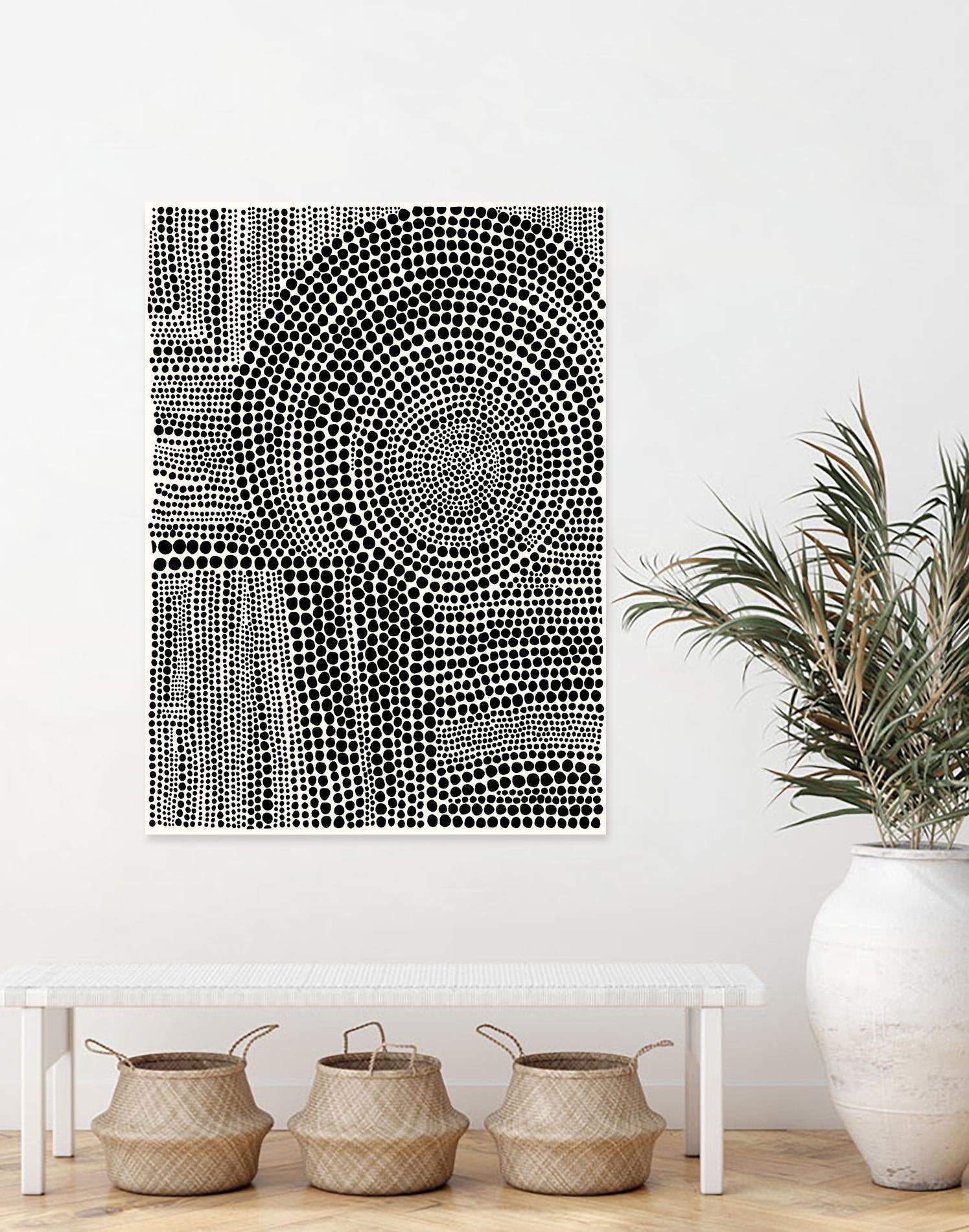 Clustered Dots B by Natasha Marie on GIANT ART - black abstract
