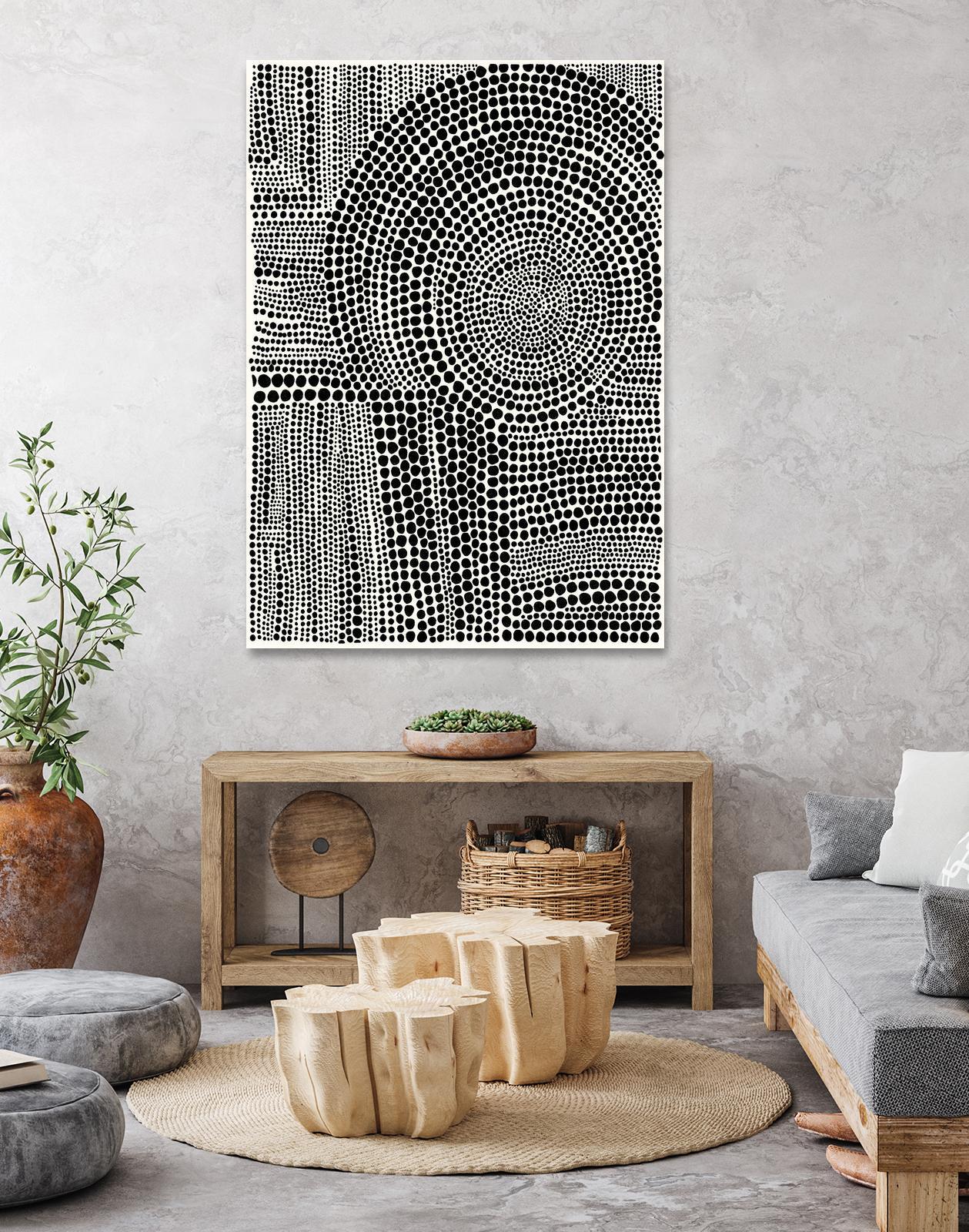 Clustered Dots B by Natasha Marie on GIANT ART - black abstract