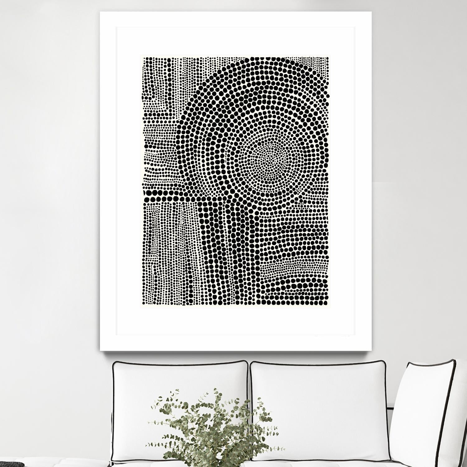Clustered Dots B by Natasha Marie on GIANT ART - black abstract
