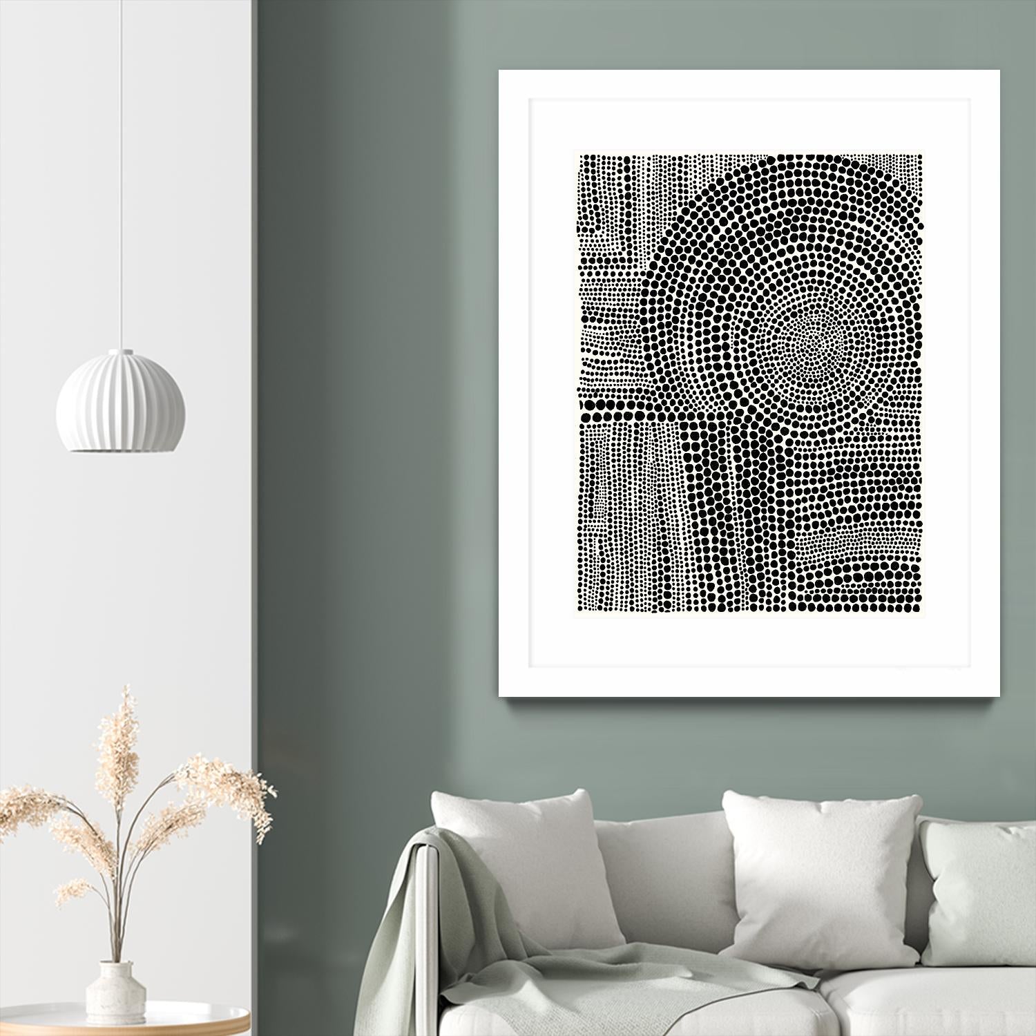 Clustered Dots B by Natasha Marie on GIANT ART - black abstract