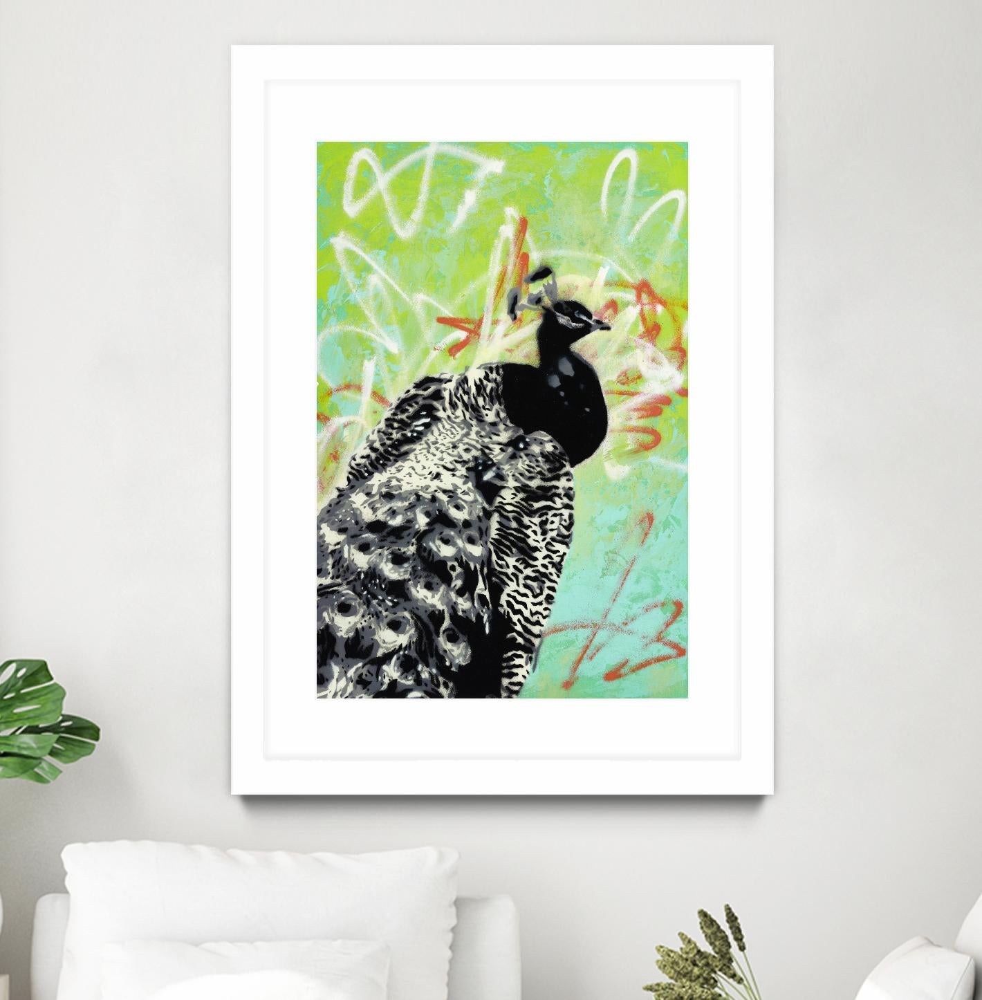 Peacock by Urban Soule on GIANT ART - green animals oiseau