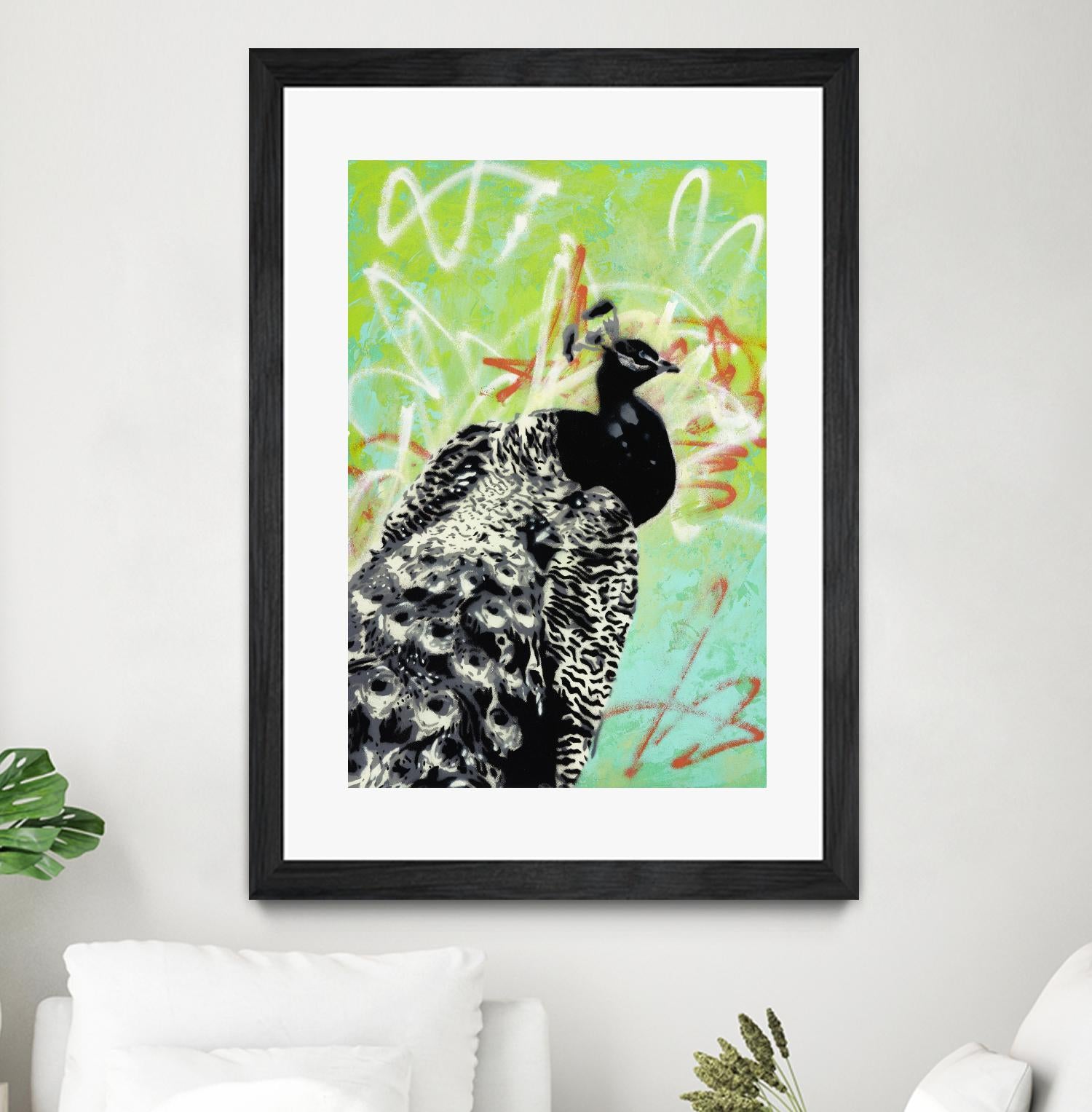 Peacock by Urban Soule on GIANT ART - green animals oiseau