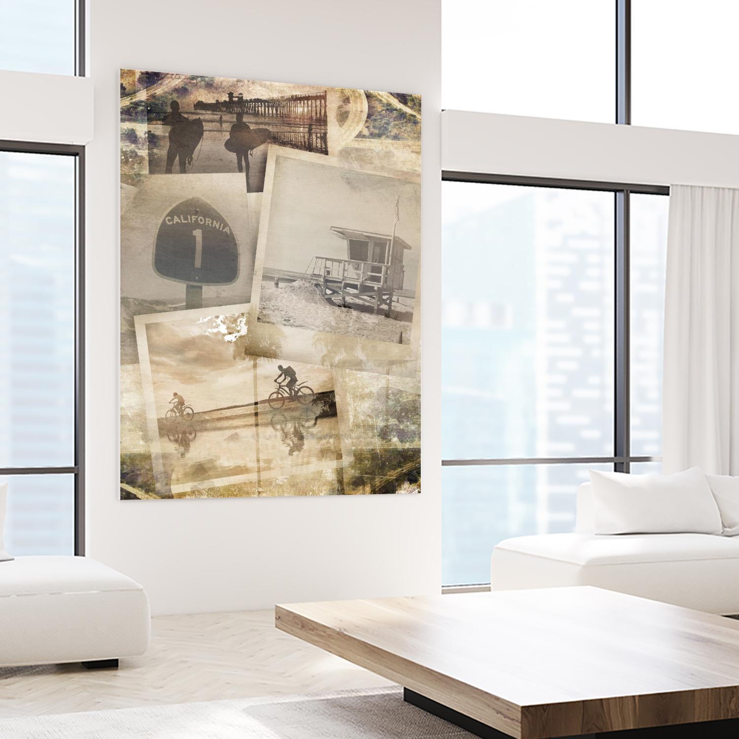 Los Angeles Polaroid Collage A by SEA Studio on GIANT ART - beige cityscapes & streets color photography