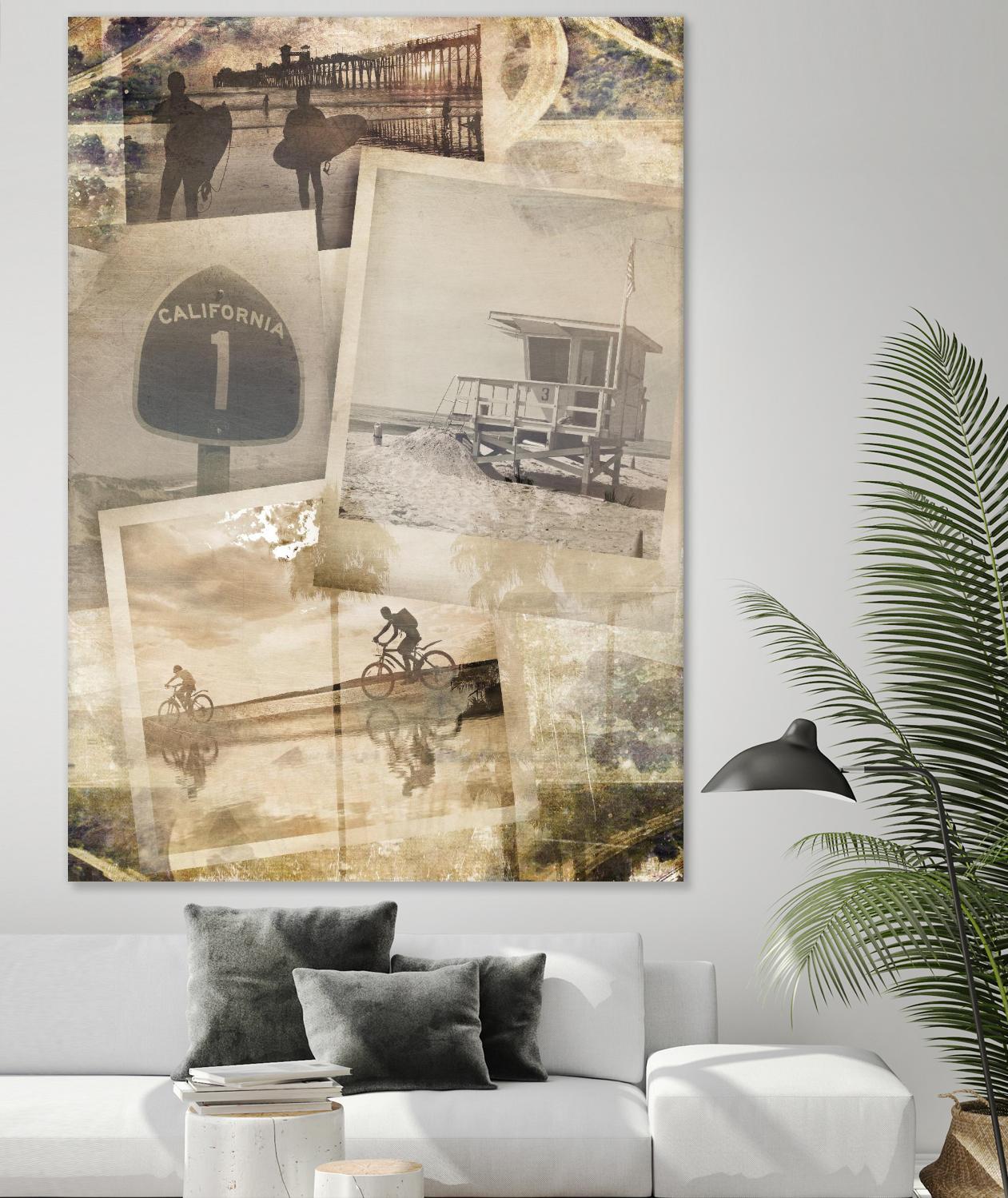 Los Angeles Polaroid Collage A by SEA Studio on GIANT ART - beige cityscapes & streets color photography