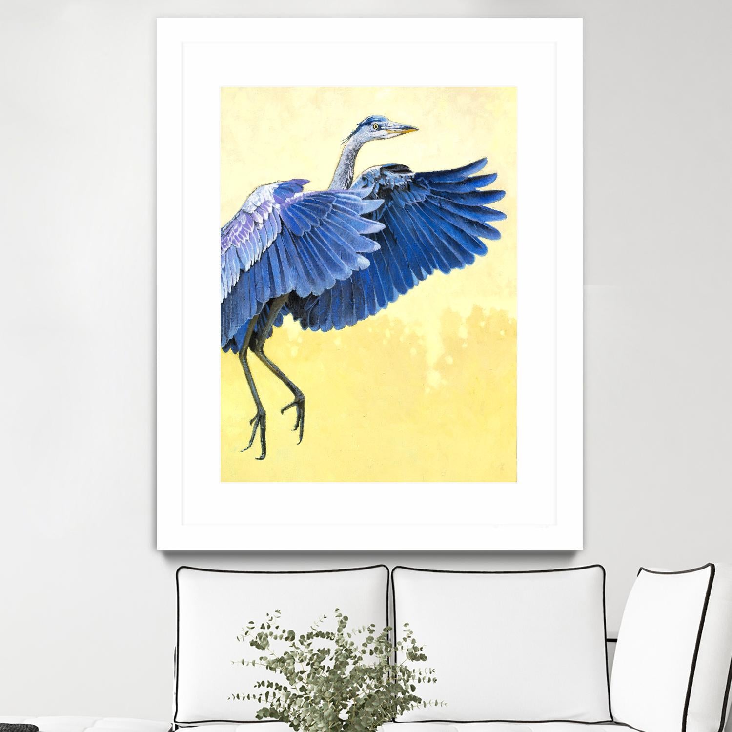 Great Blue Heron by Max Hayslette on GIANT ART - blue animal oiseau