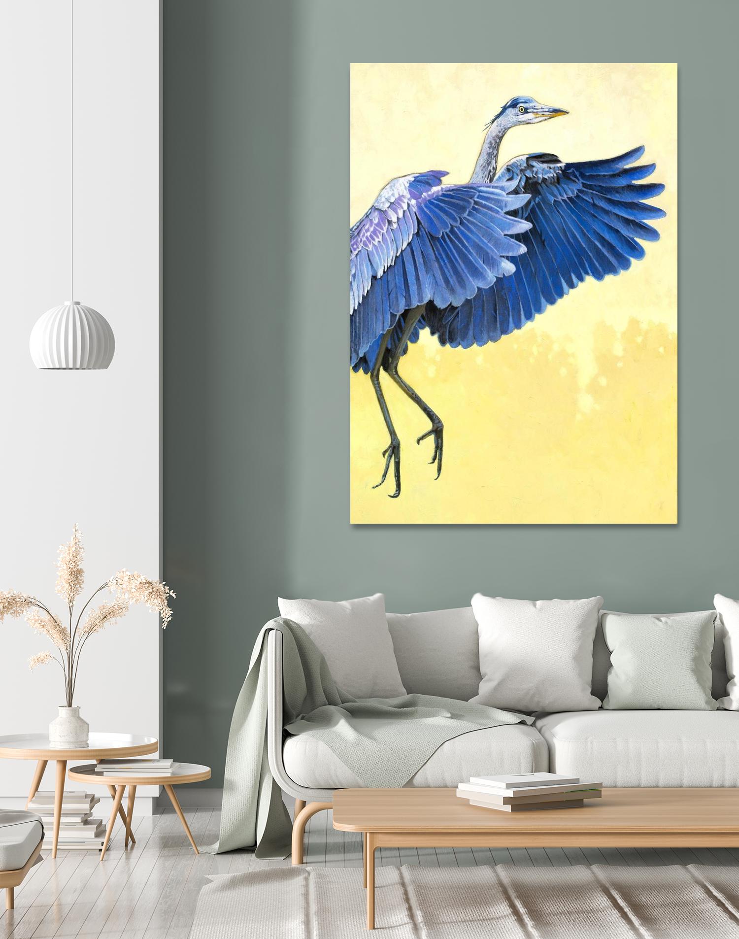 Great Blue Heron by Max Hayslette on GIANT ART - blue animal oiseau