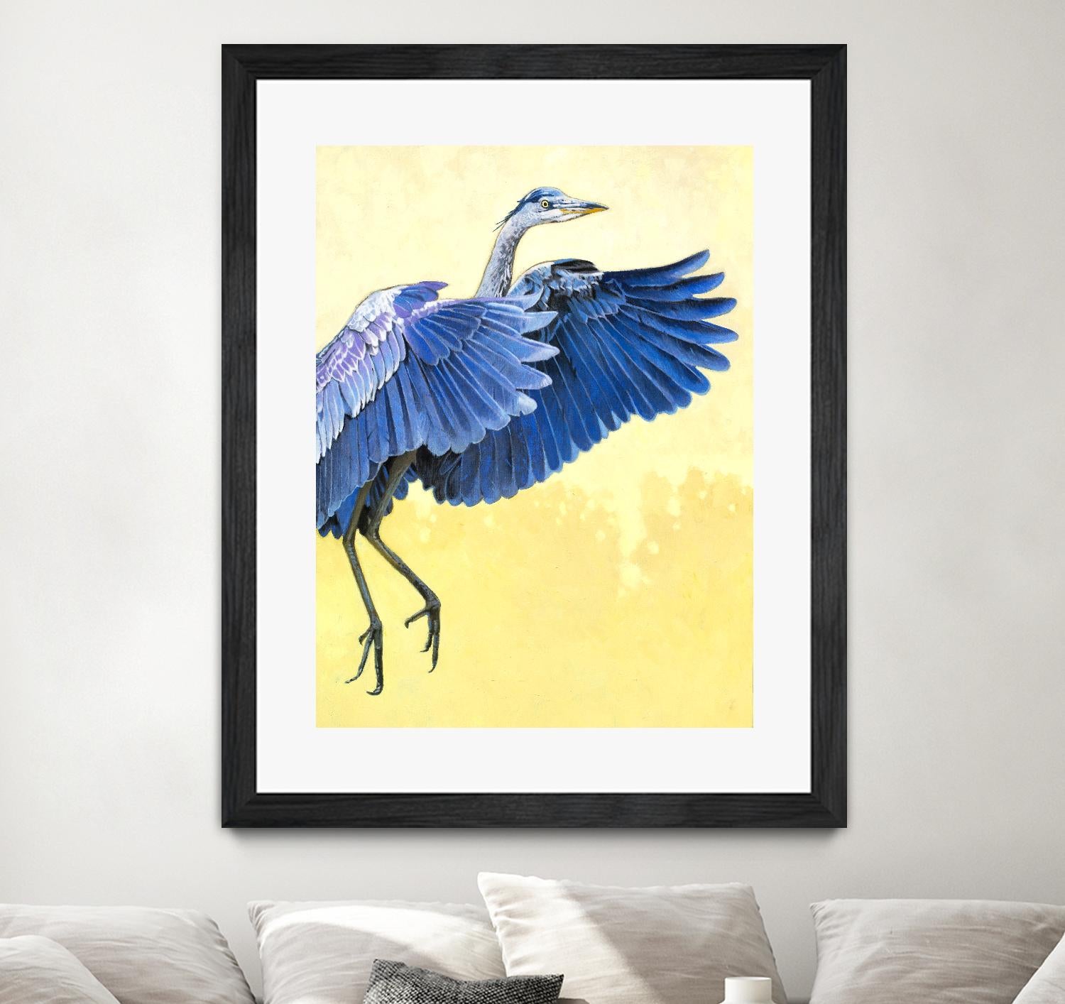 Great Blue Heron by Max Hayslette on GIANT ART - blue animal oiseau