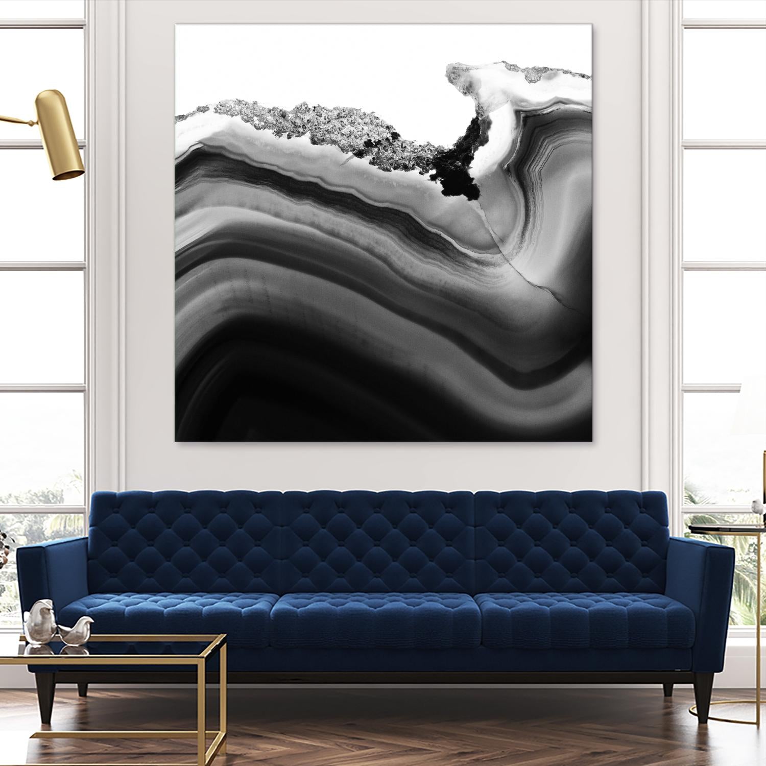 Grey Agate B by THE Studio on GIANT ART - black photo art