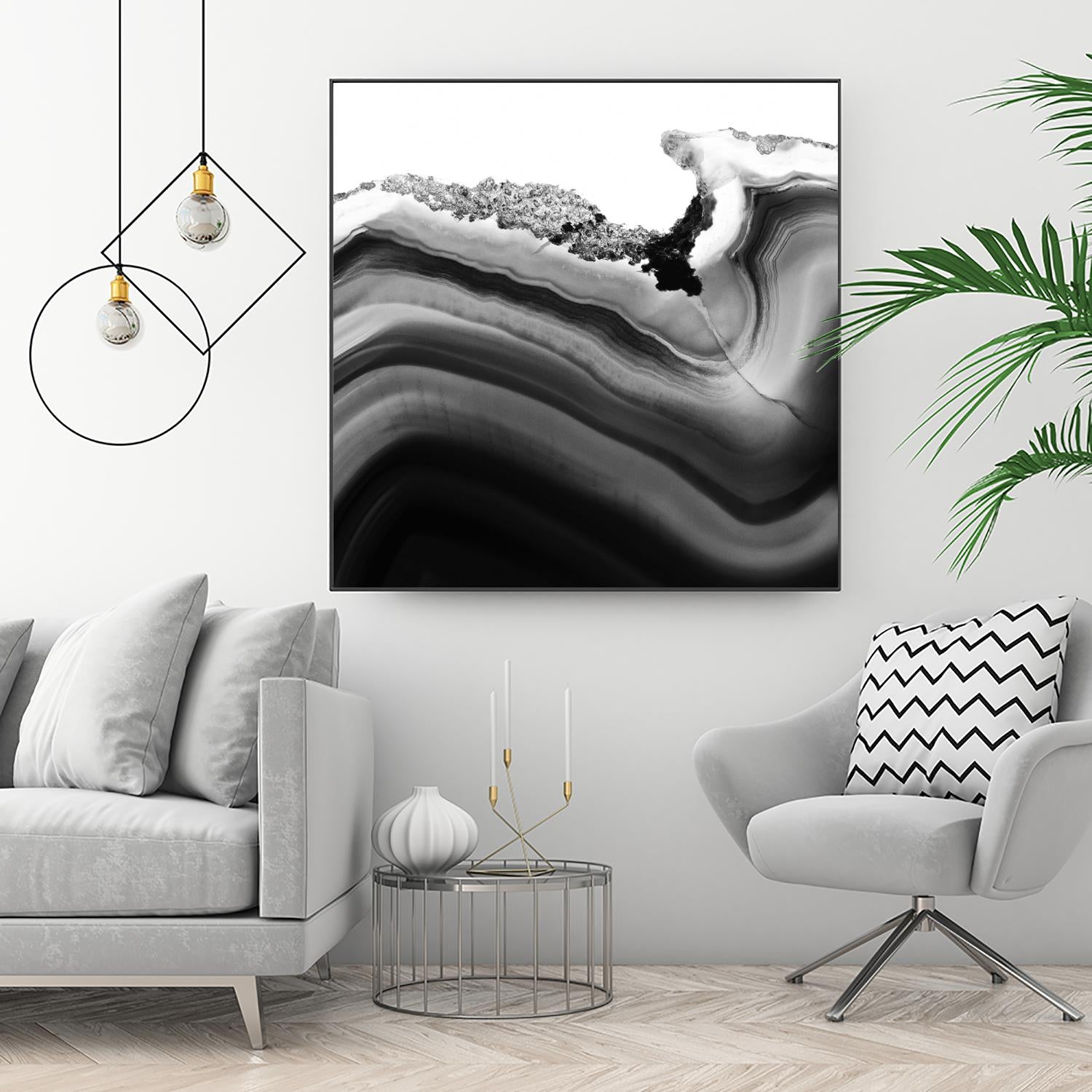 Grey Agate B by THE Studio on GIANT ART - black photo art