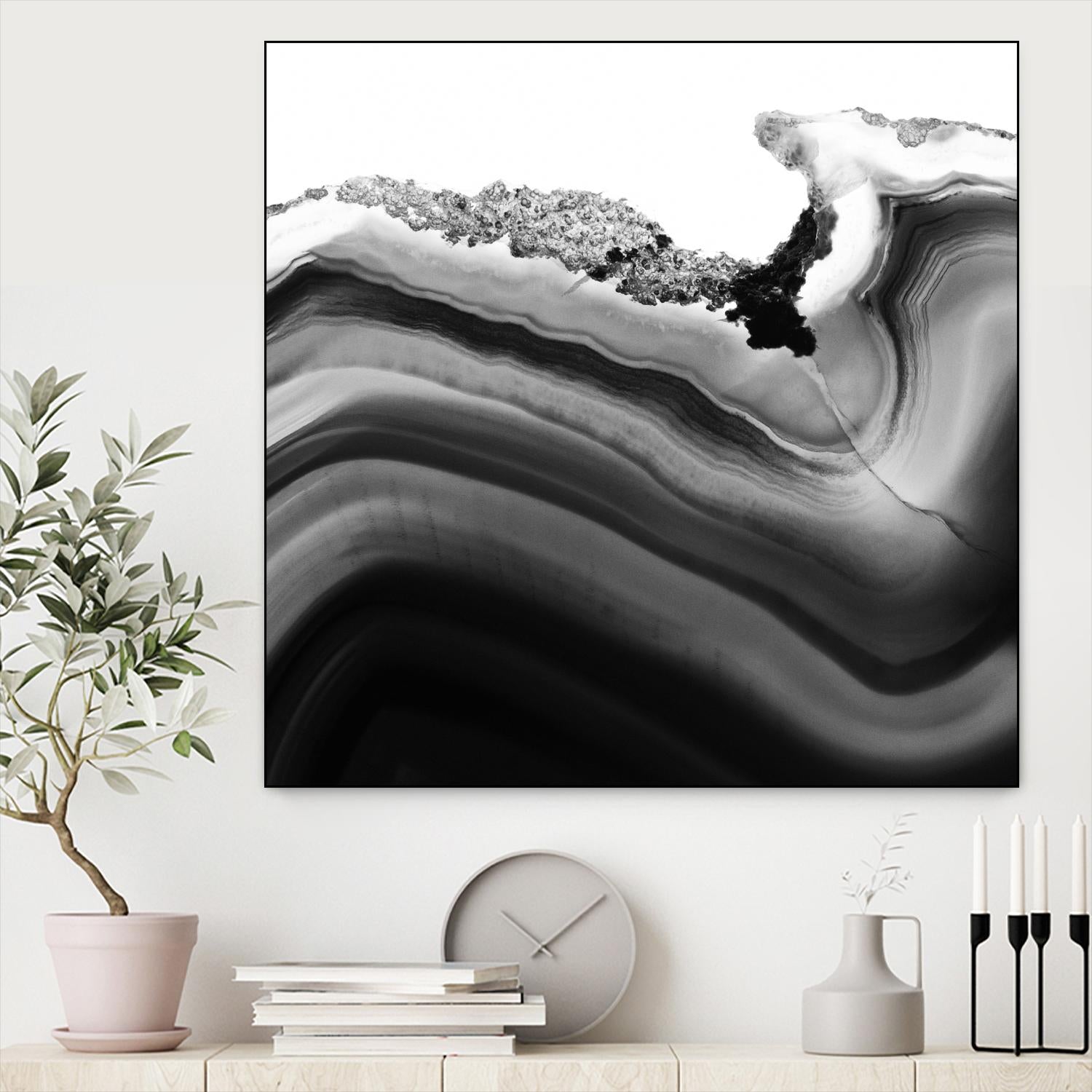 Grey Agate B by THE Studio on GIANT ART - black photo art