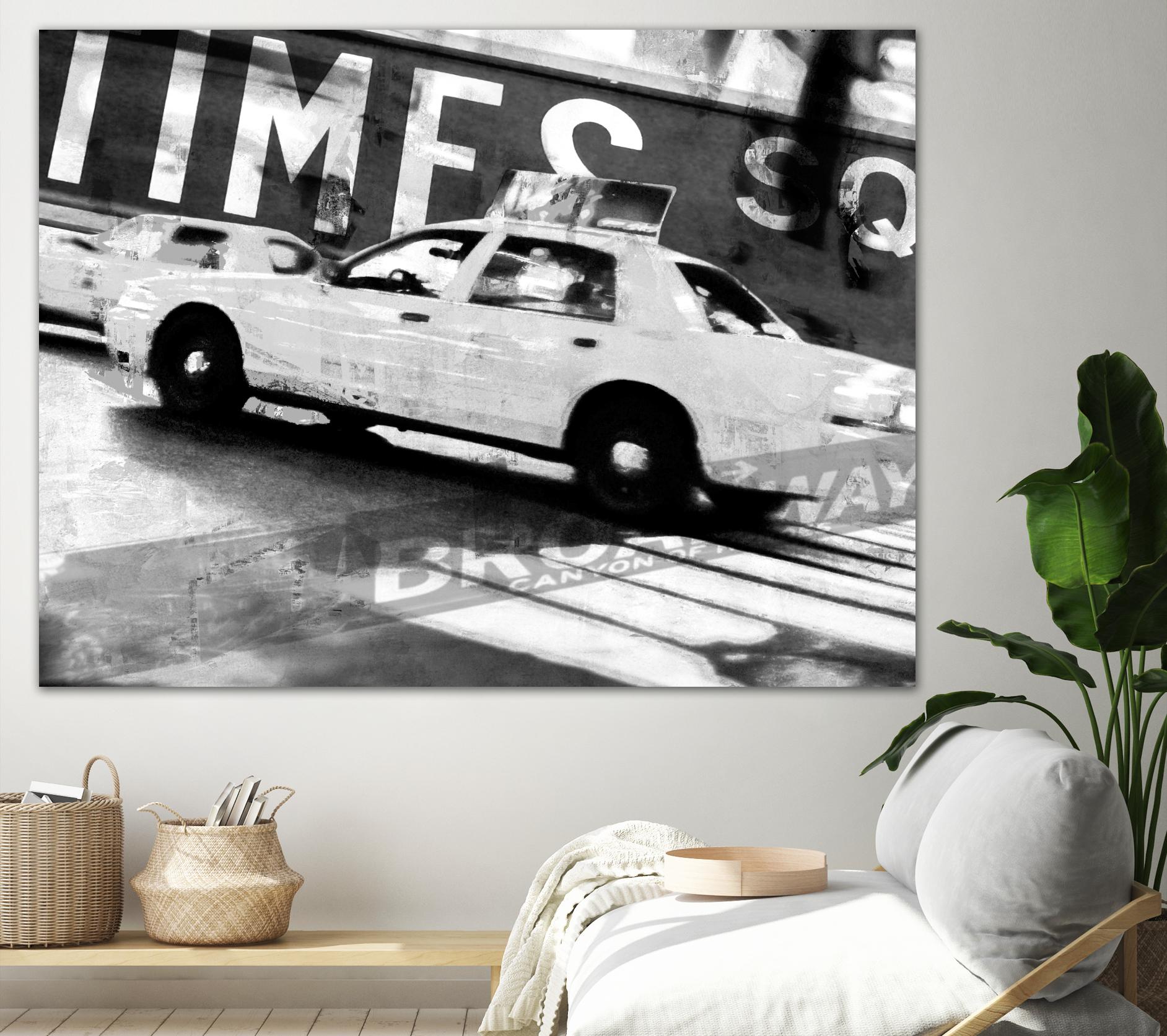 Times Square Taxi 2 by GI ArtLab on GIANT ART - black city scene