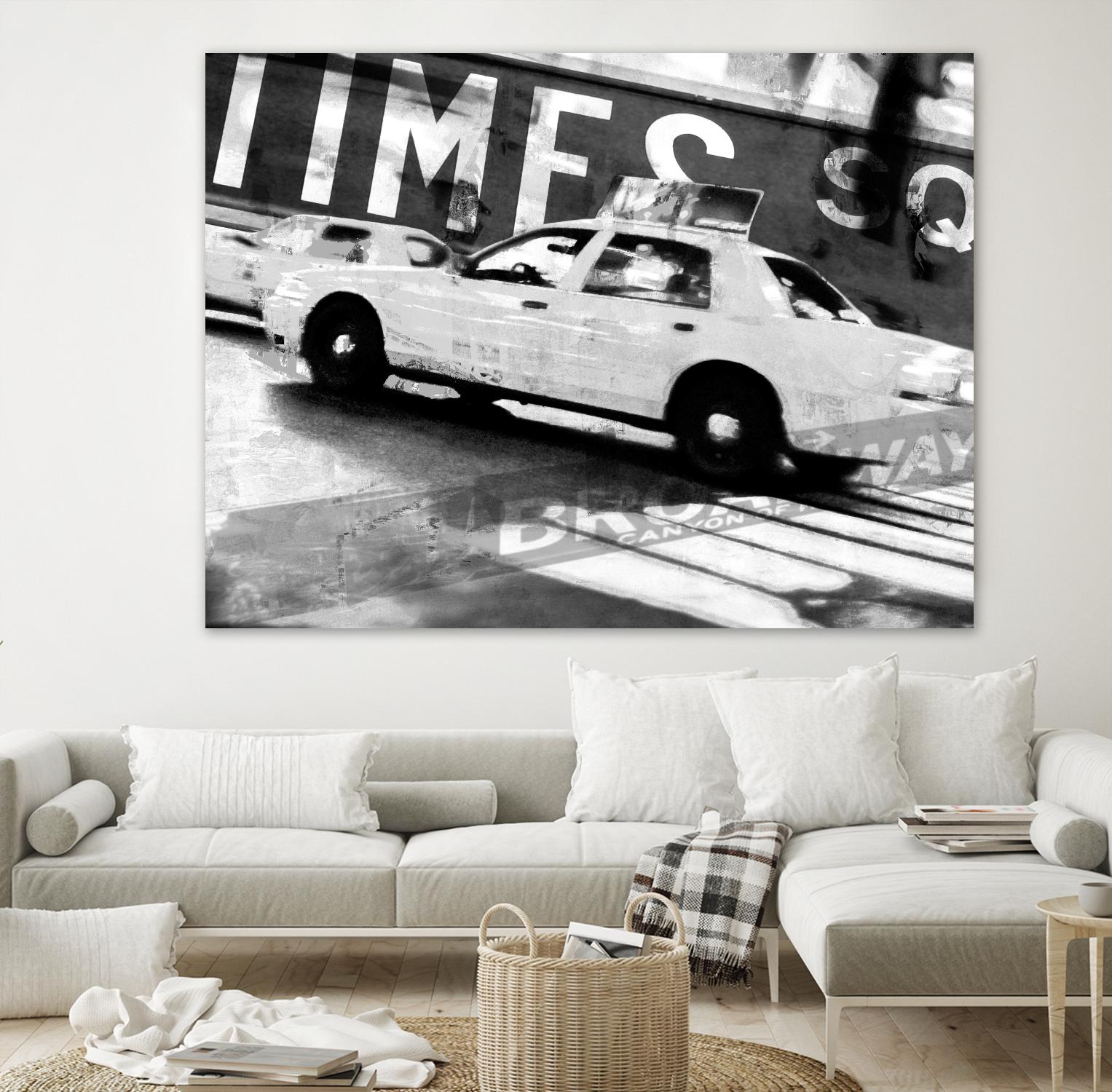 Times Square Taxi 2 by GI ArtLab on GIANT ART - black city scene
