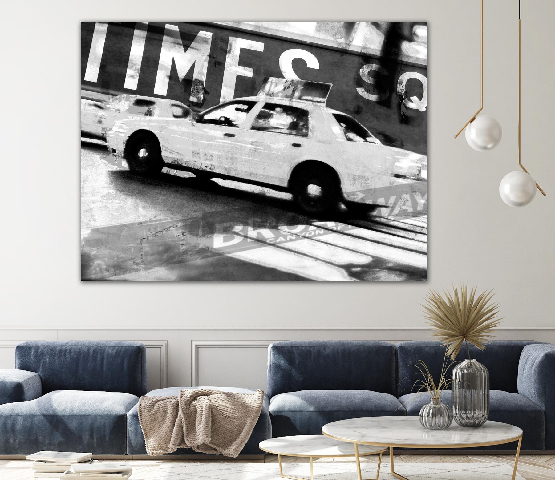 Times Square Taxi 2 by GI ArtLab on GIANT ART - black city scene
