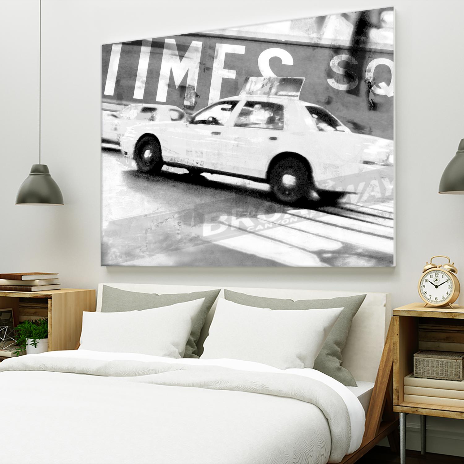 Times Square Taxi 2 by GI ArtLab on GIANT ART - black city scene
