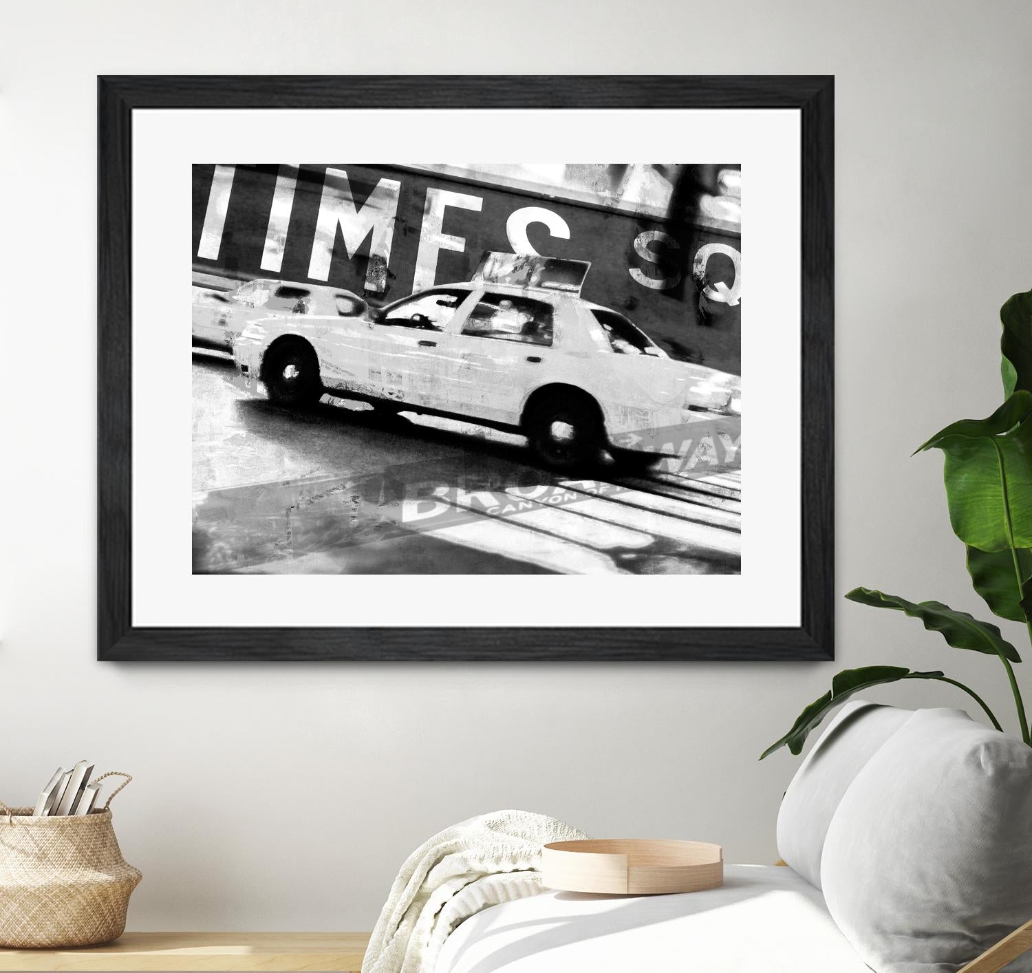 Times Square Taxi 2 by GI ArtLab on GIANT ART - white black & white
