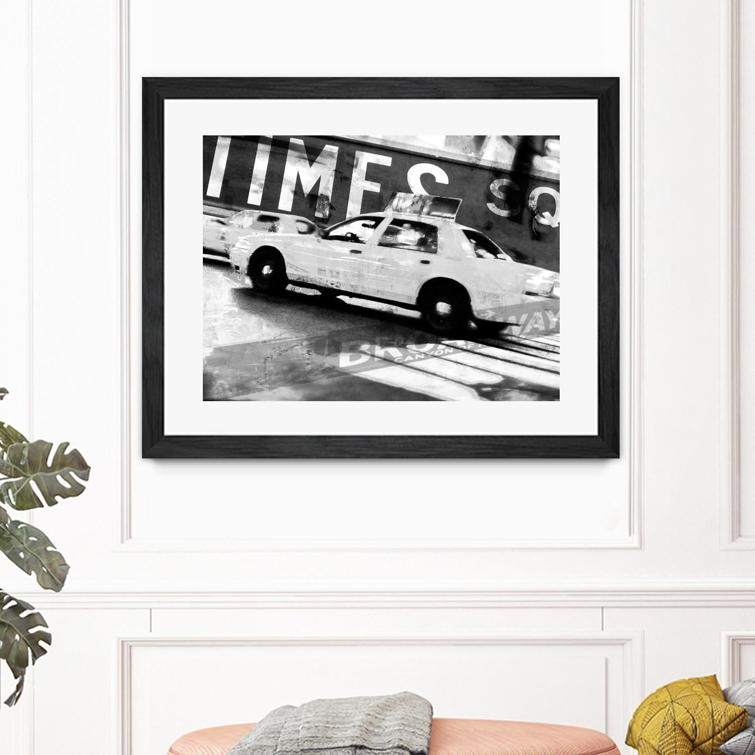 Times Square Taxi 2 by GI ArtLab on GIANT ART - white black & white