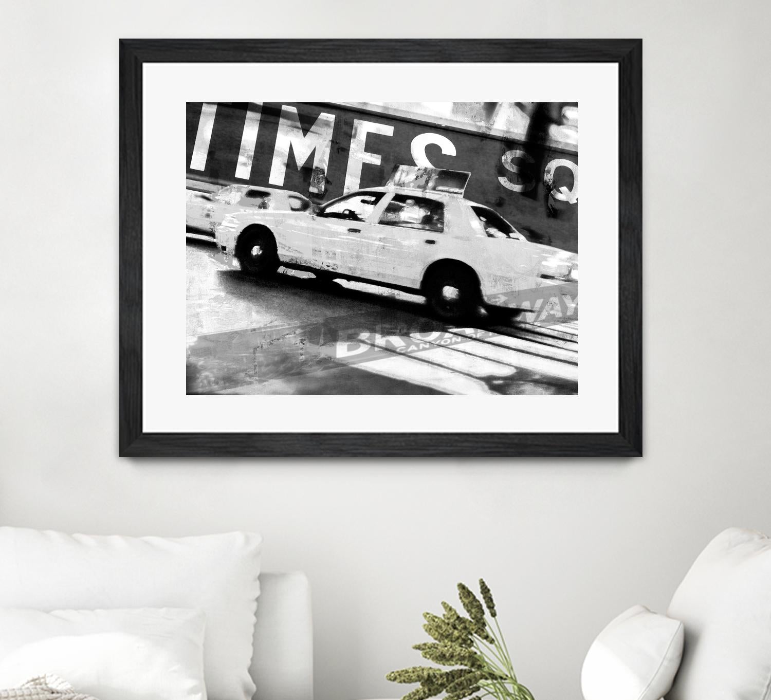 Times Square Taxi 2 by GI ArtLab on GIANT ART - white black & white