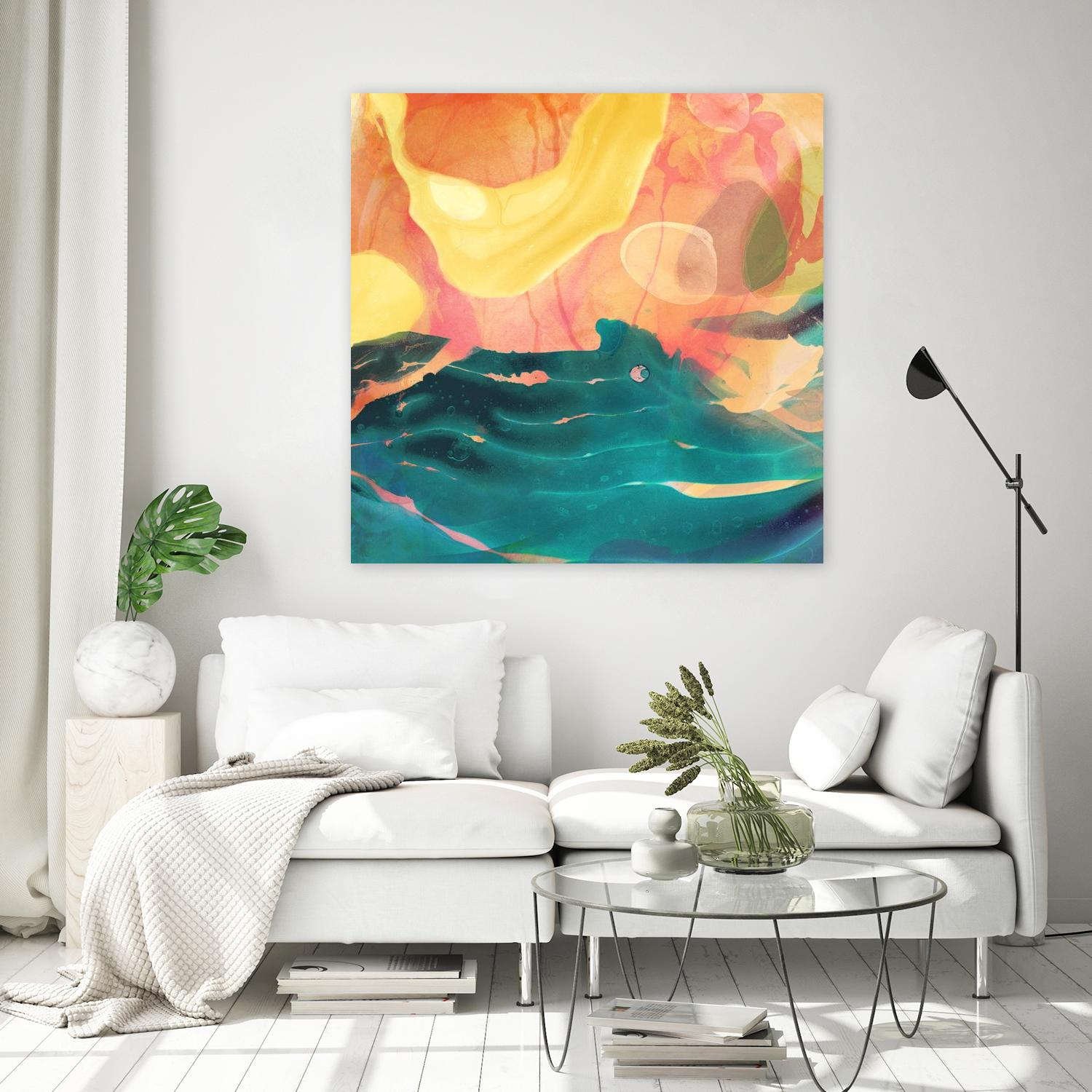 Seaside Abstract by THE Studio on GIANT ART - orange abstract