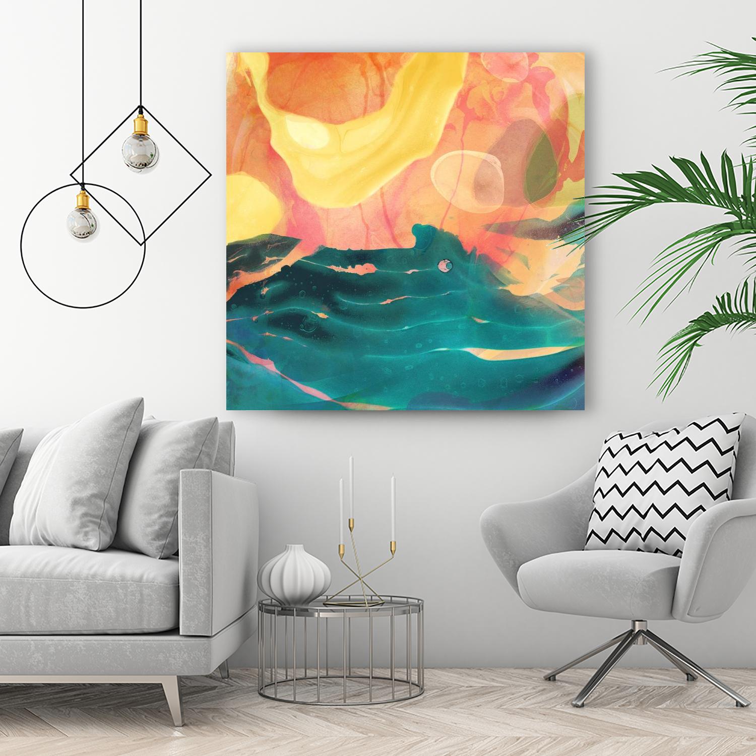 Seaside Abstract by THE Studio on GIANT ART - orange abstract