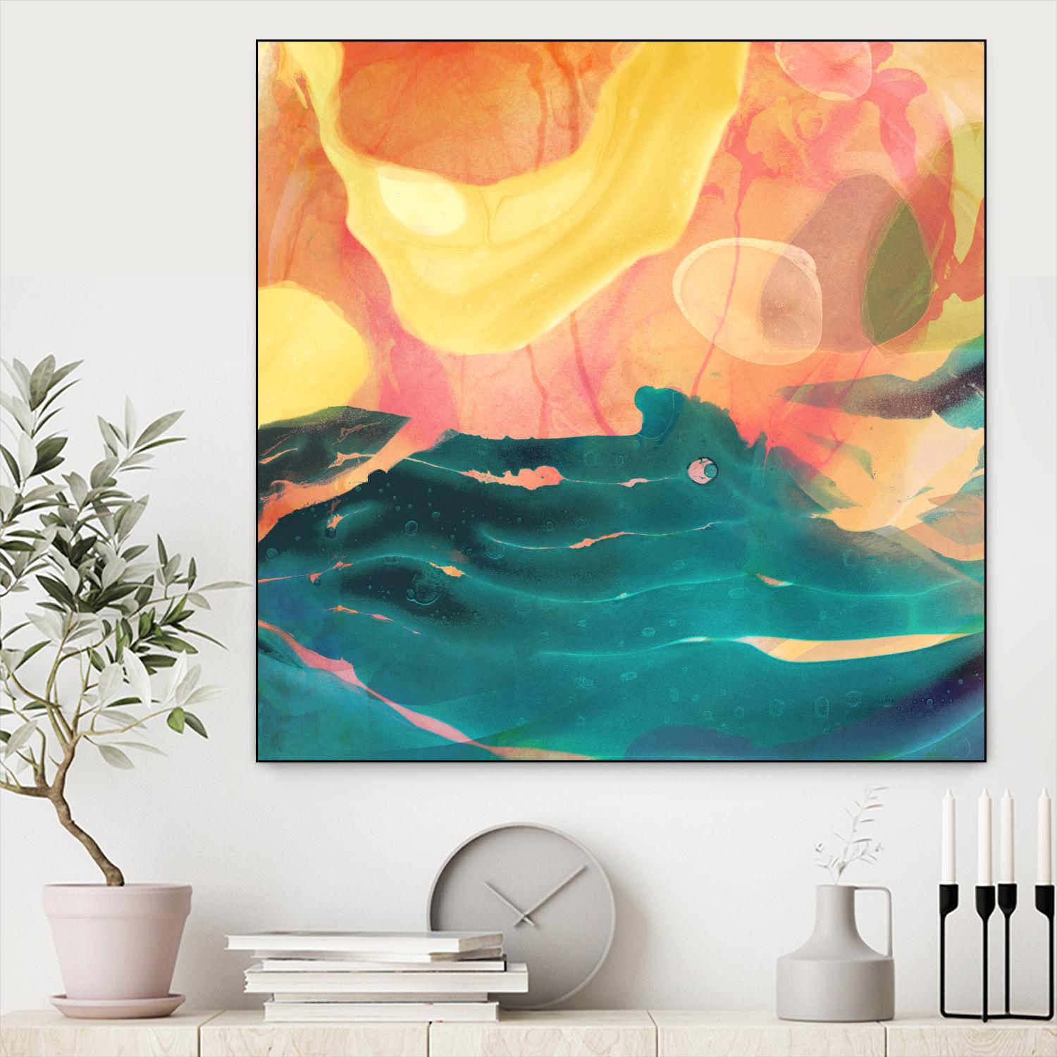 Seaside Abstract by THE Studio on GIANT ART - red abstract