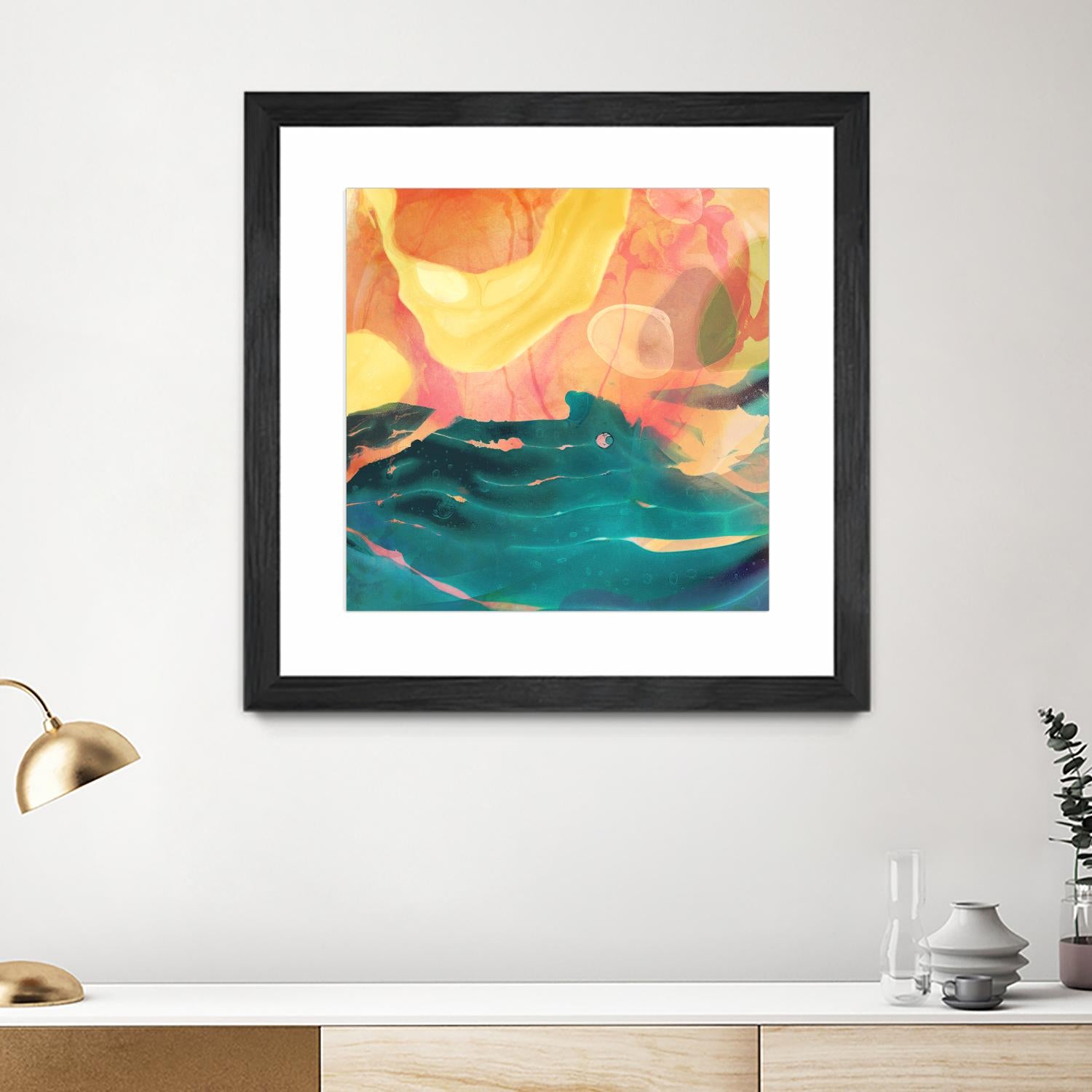 Seaside Abstract by THE Studio on GIANT ART - red abstract