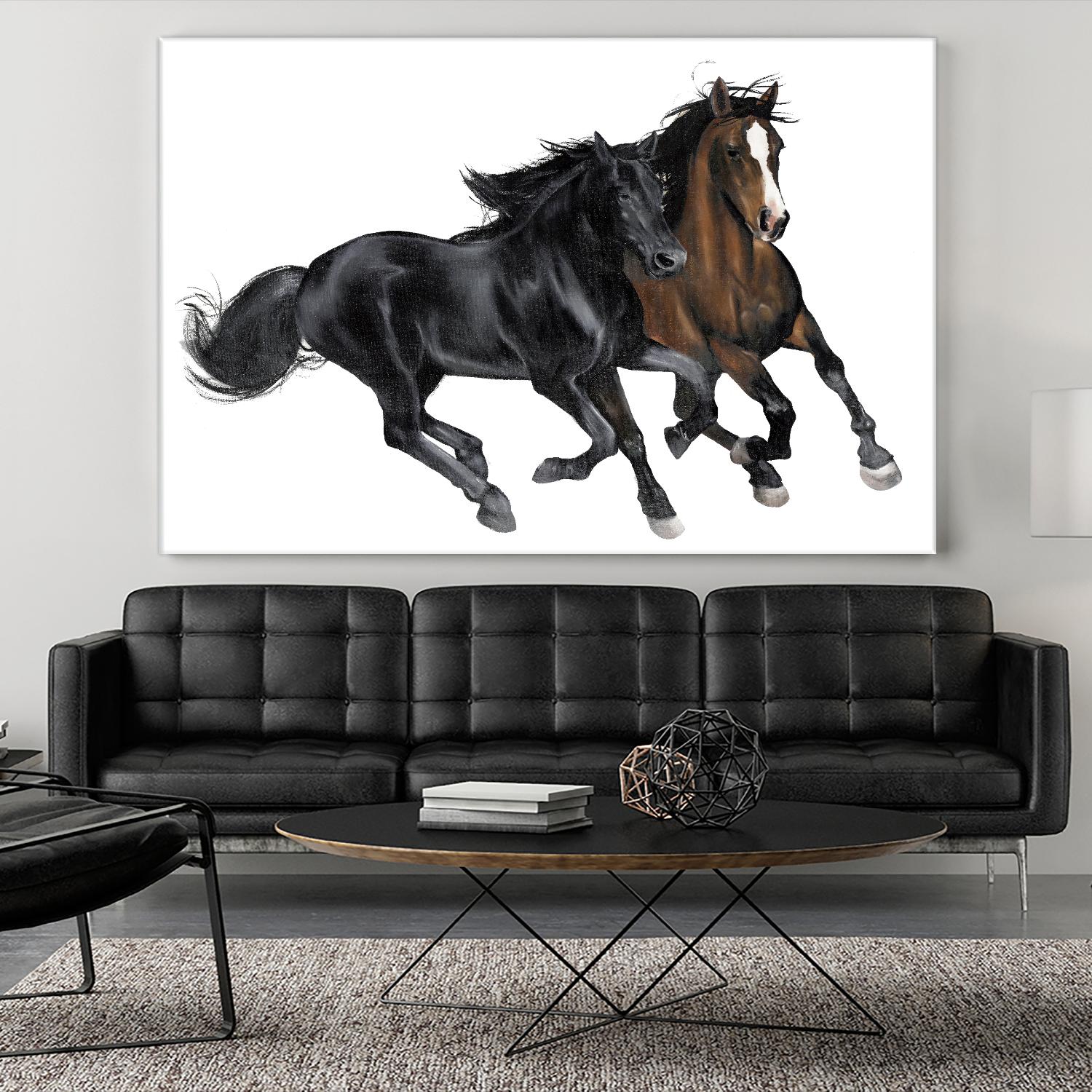 Black & Brown Horse by Stefano Altamura on GIANT ART - brown animals