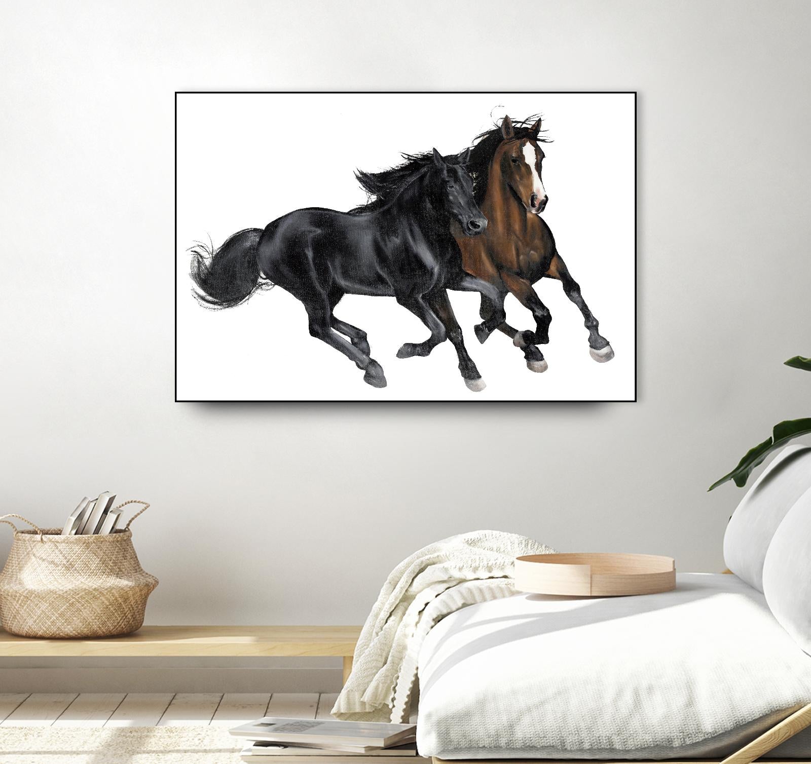 Black & Brown Horse by Stefano Altamura on GIANT ART - brown animals