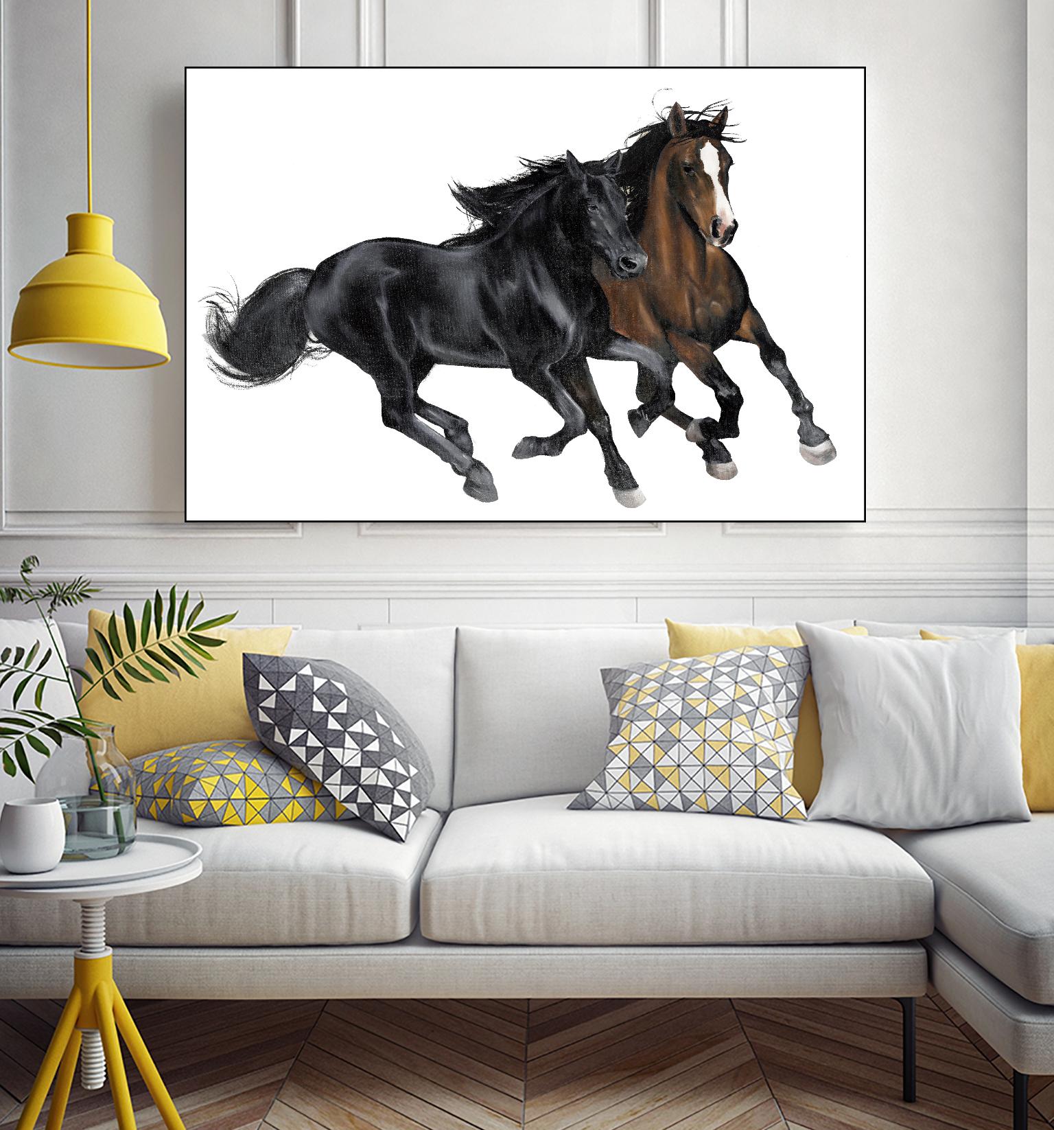 Black & Brown Horse by Stefano Altamura on GIANT ART - brown animals