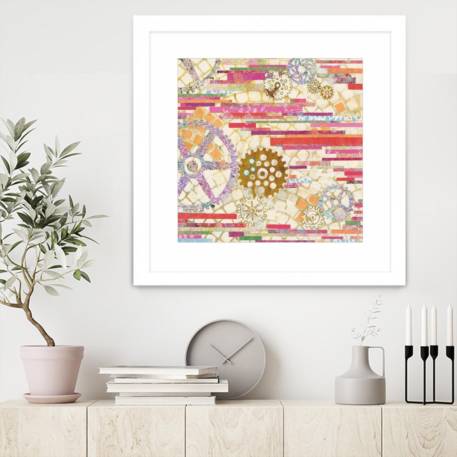 EU Timetable II on by Kathy Ferguson on GIANT ART - beige abstract