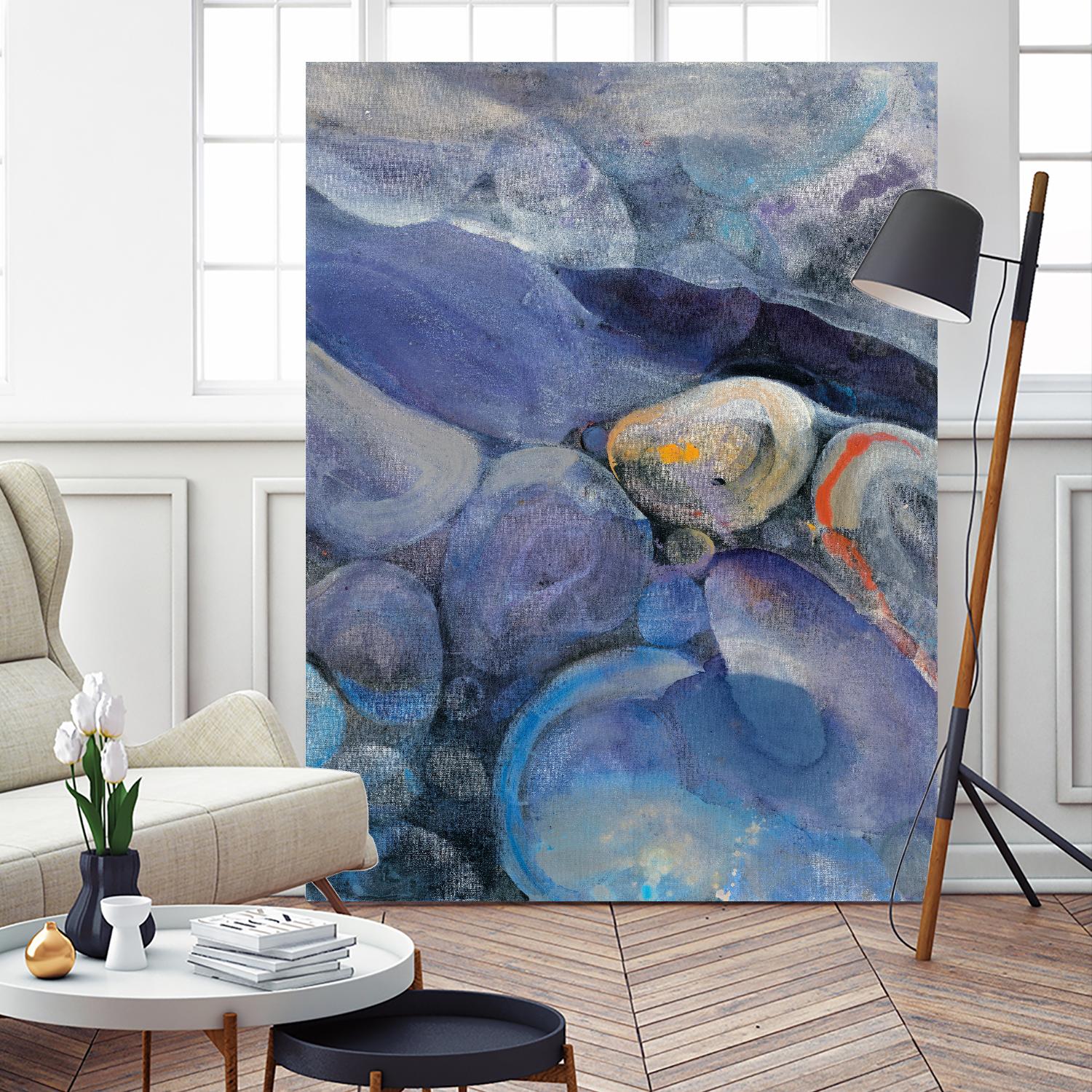 In the Stream II by Albena Hristova on GIANT ART - blue abstract